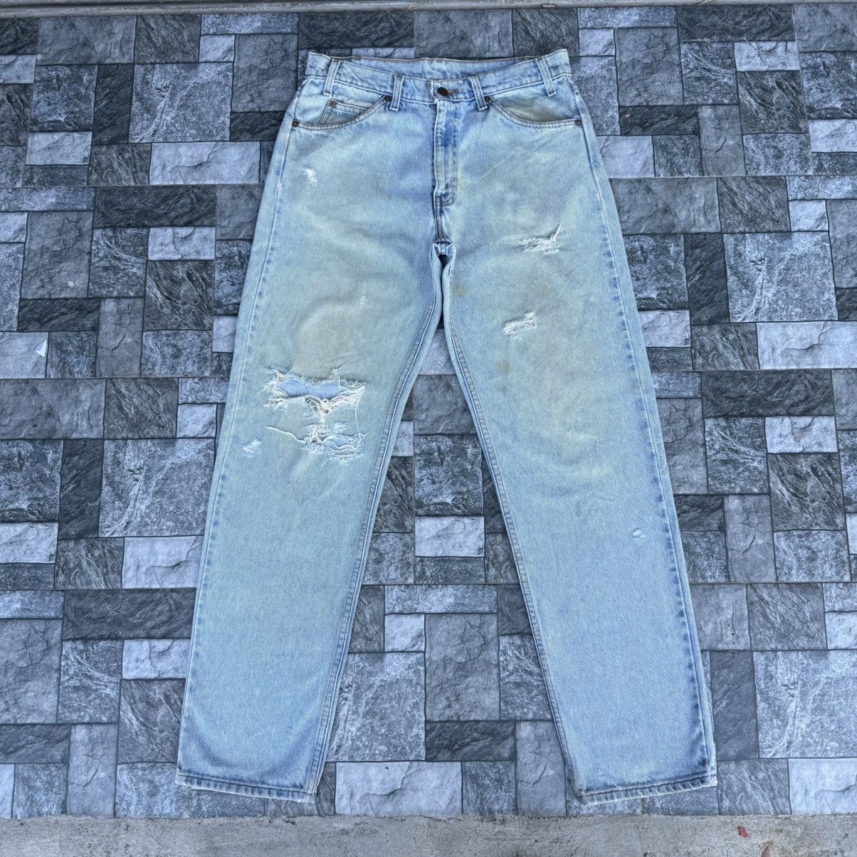Levi's Vintage Clothing Vintage 97' Levi's 550 Orange Tag Faded Rusty Denim Jean Size US 33 - 1 Thumbnail