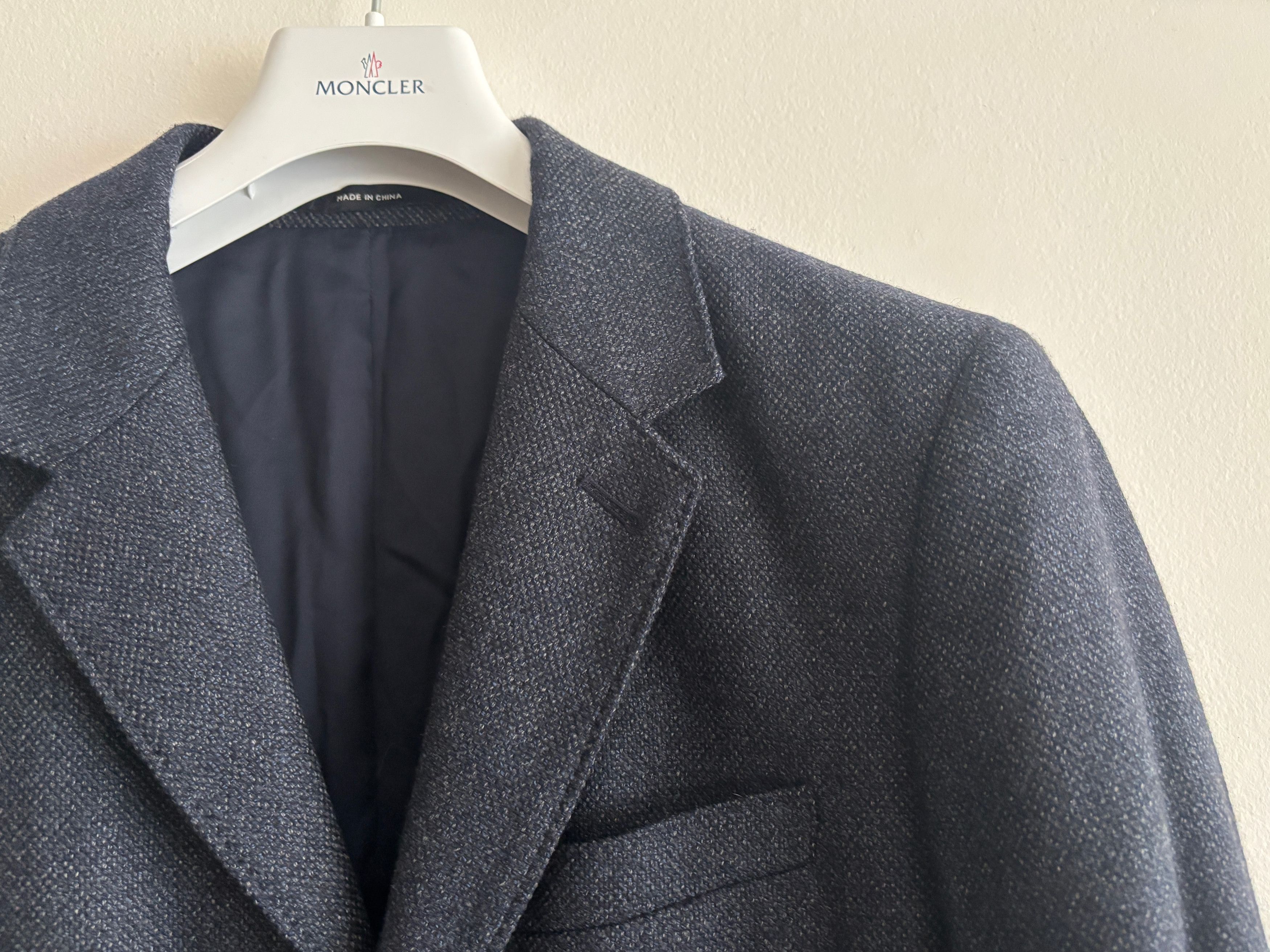 Club Monaco $600 Loro Piana Blue Wool Dream Tweed Overcoat/ Car Coat Size US M / EU 48-50 / 2 - 9 Thumbnail