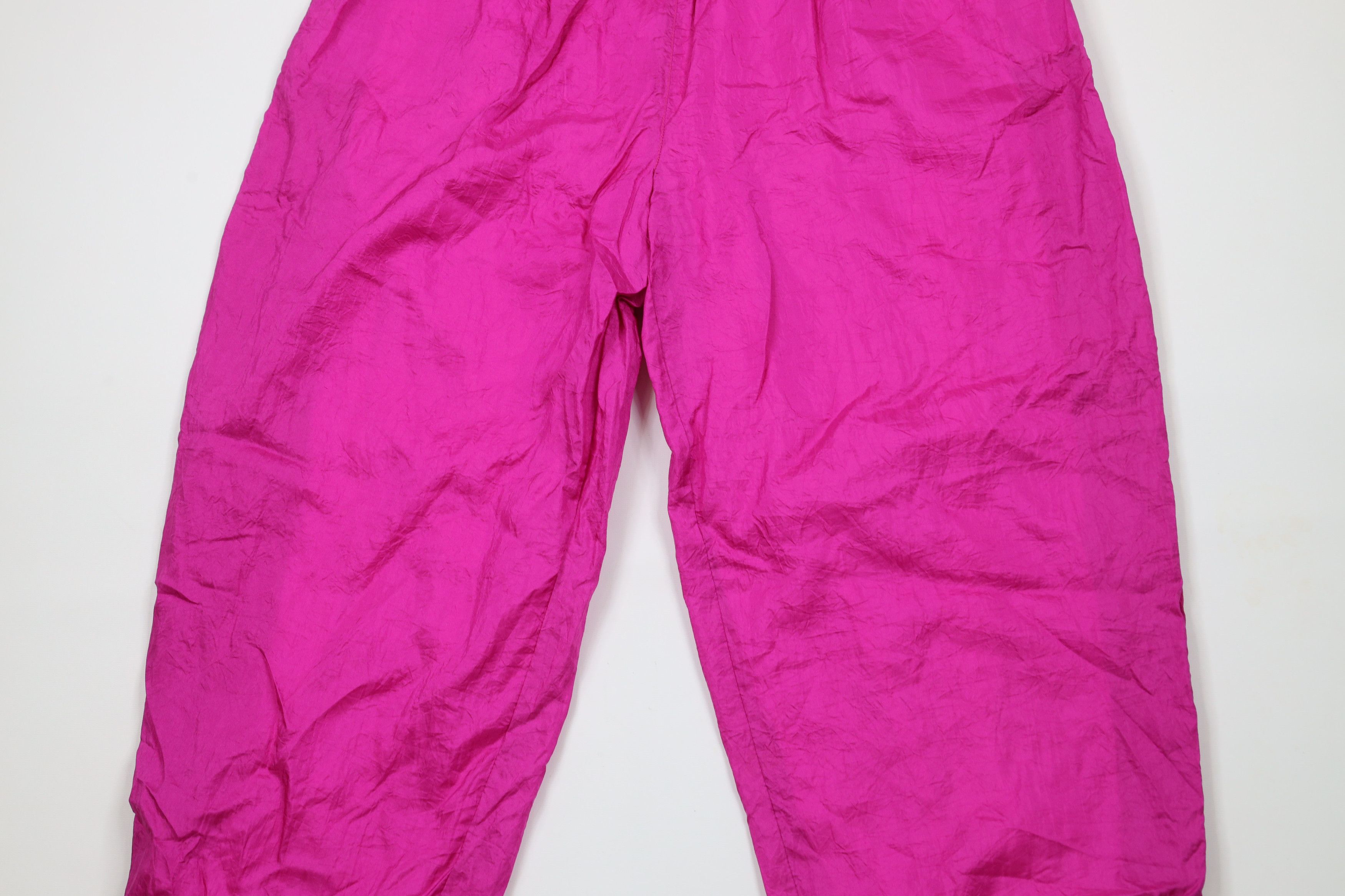 Vintage Deadstock Vintage 90s Streetwear Nylon Joggers Pants Pink Size 28" / US 6 / IT 42 - 3 Thumbnail