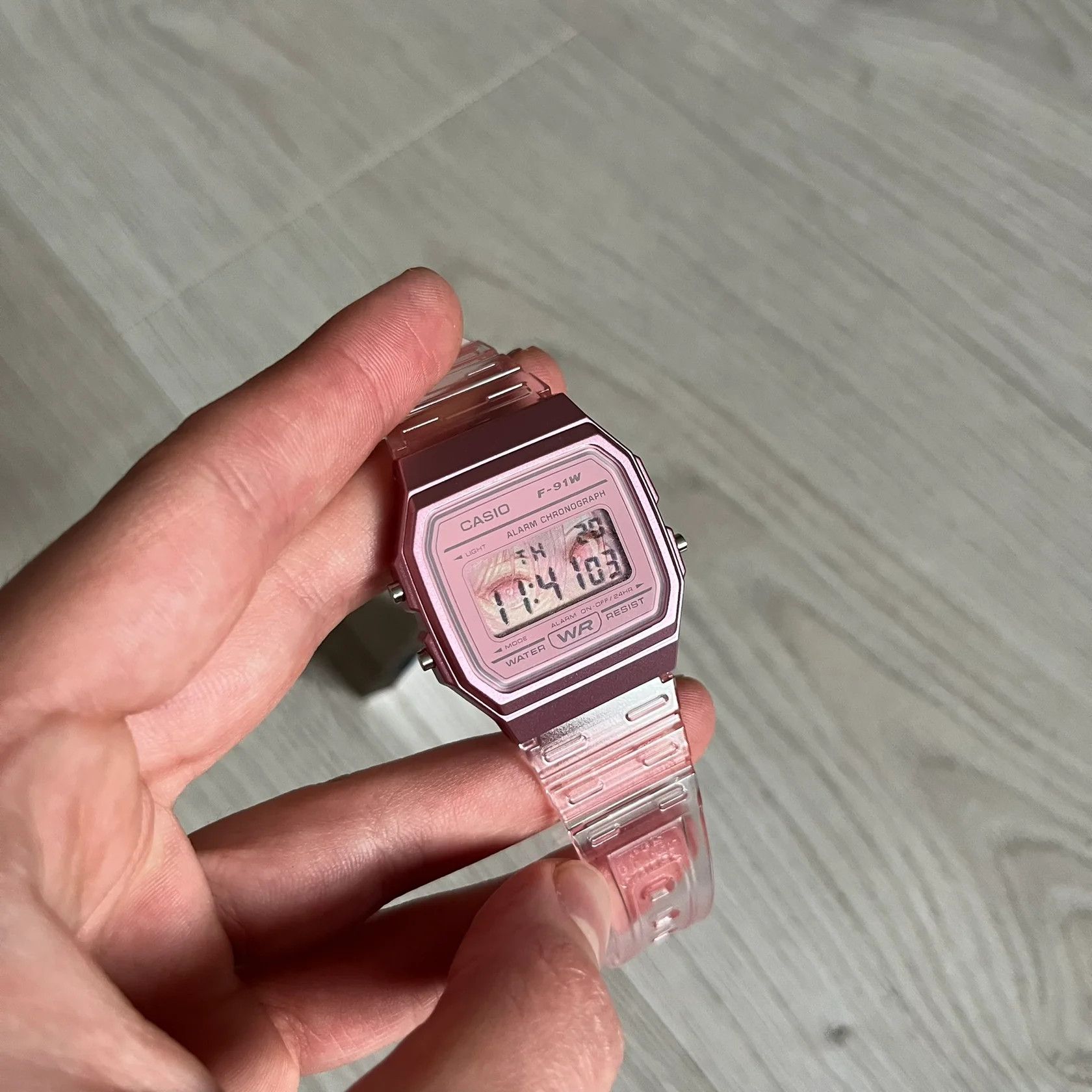 Casio Casio F-91W "Love Eyes" Pink Digital Watch Size ONE SIZE - 3 Thumbnail