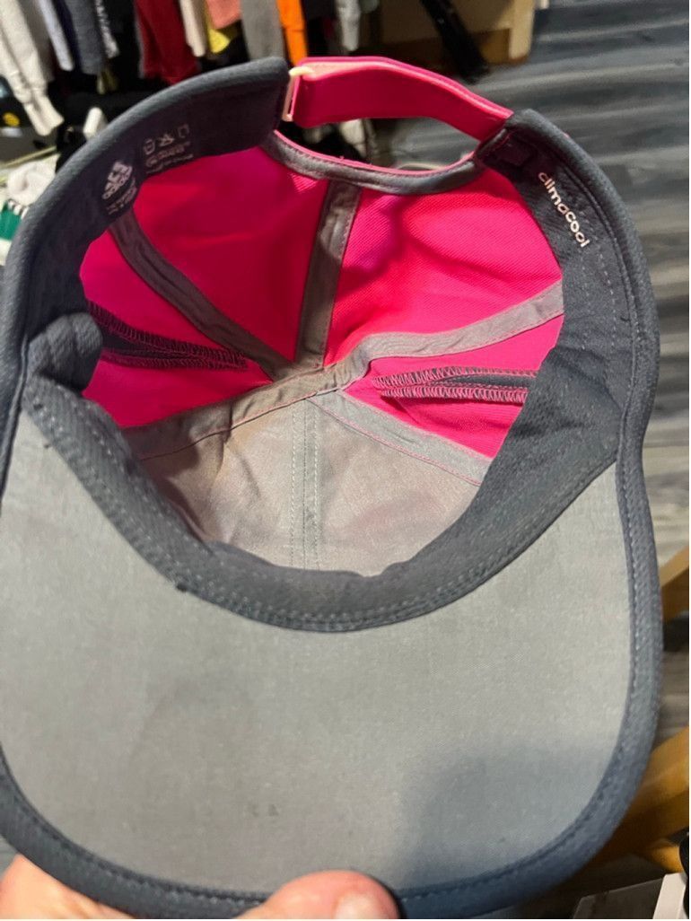 Adidas Women's Adidas Adizero Climacool Pink Gray Running Hat Size ONE SIZE - 5 Thumbnail