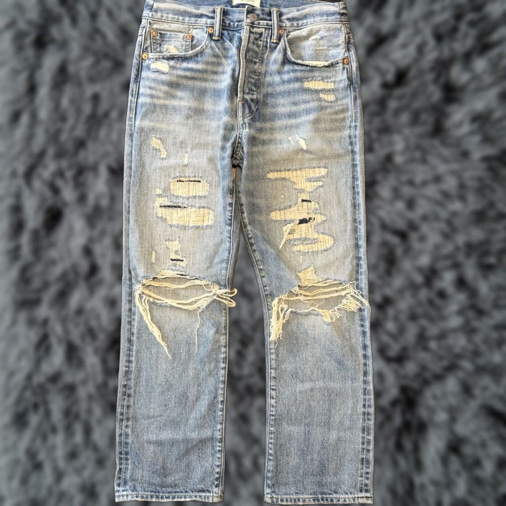 American Eagle Outfitters VINTAGE American Eagle AE77 Jeans Male 28x30 Blue Japanese Selvedge Denim Slim Fit 5-Pocket Mens Jeans Size US 28 / EU 44 - 1 Thumbnail