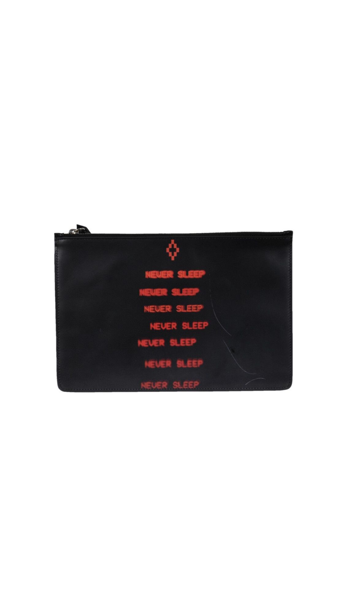 Marcelo Burlon Never Sleep Pouch Bag Black Leather Document Size ONE SIZE - 1 Thumbnail