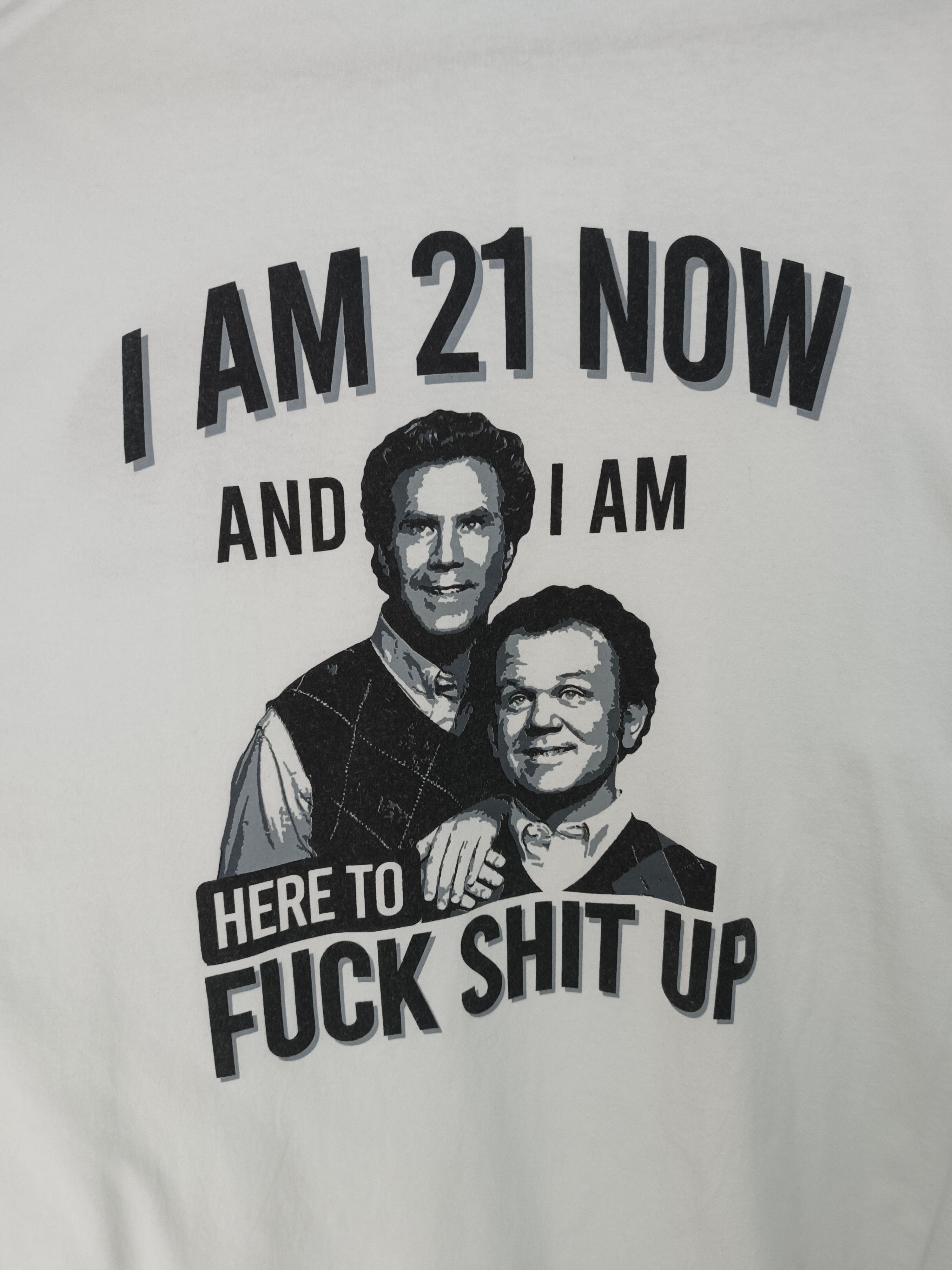 Vintage VINTAGE HERE TO FUCK SHIT UP STEP BROTHERS comedy funny TEE Size US L / EU 52-54 / 3 - 14 Thumbnail