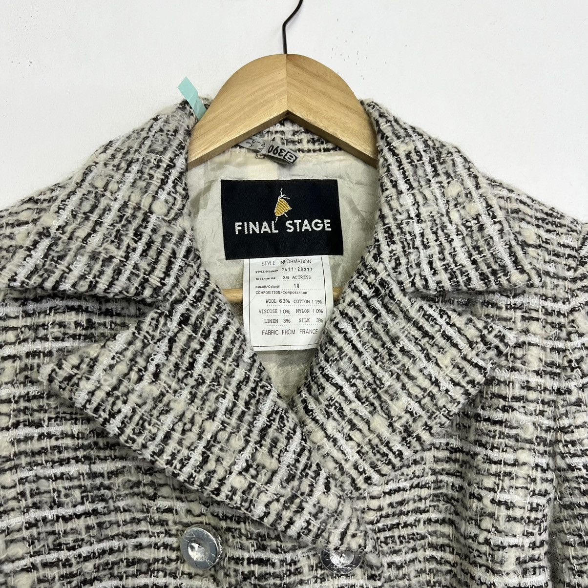 Japanese Brand VINTAGE FINAL STAGE tweed double-breasted blazer Size XS / US 0-2 / IT 36-38 - 3 Thumbnail