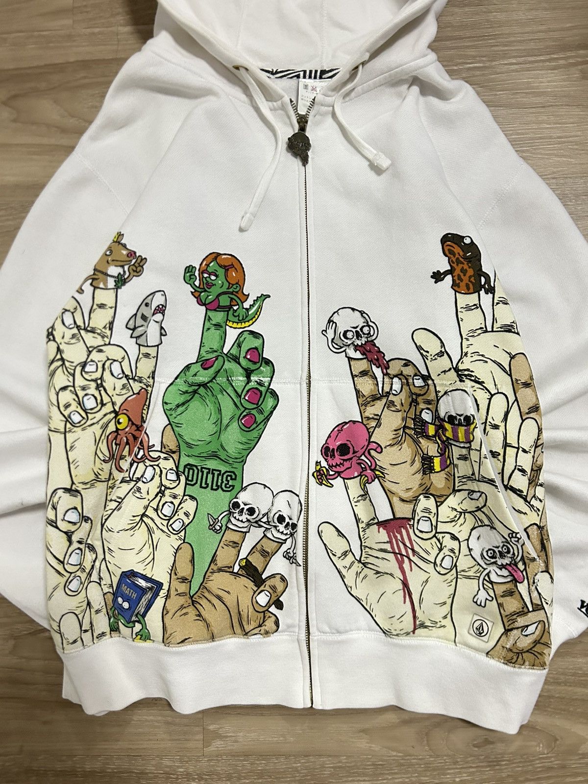 Beauty Beast 🔥RARE Volcom x Todd Bratrud "Artist Series" Zip Hoodie Size US S / EU 44-46 / 1 - 2 Thumbnail