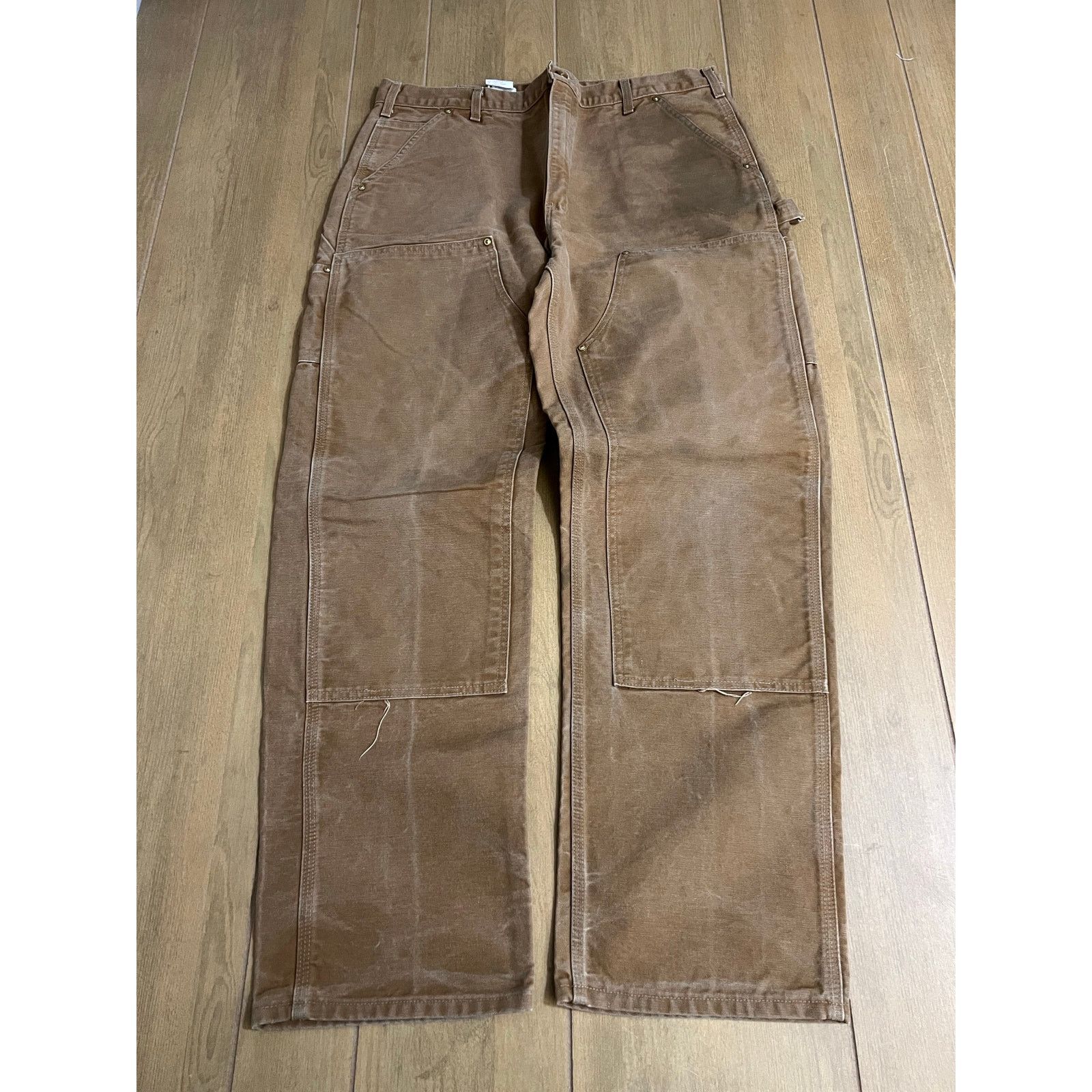 Carhartt Carhartt B01 BRN Dungaree Fit Double Knee Brown Sz 36x31 Size US 36 / EU 52 - 12 Thumbnail