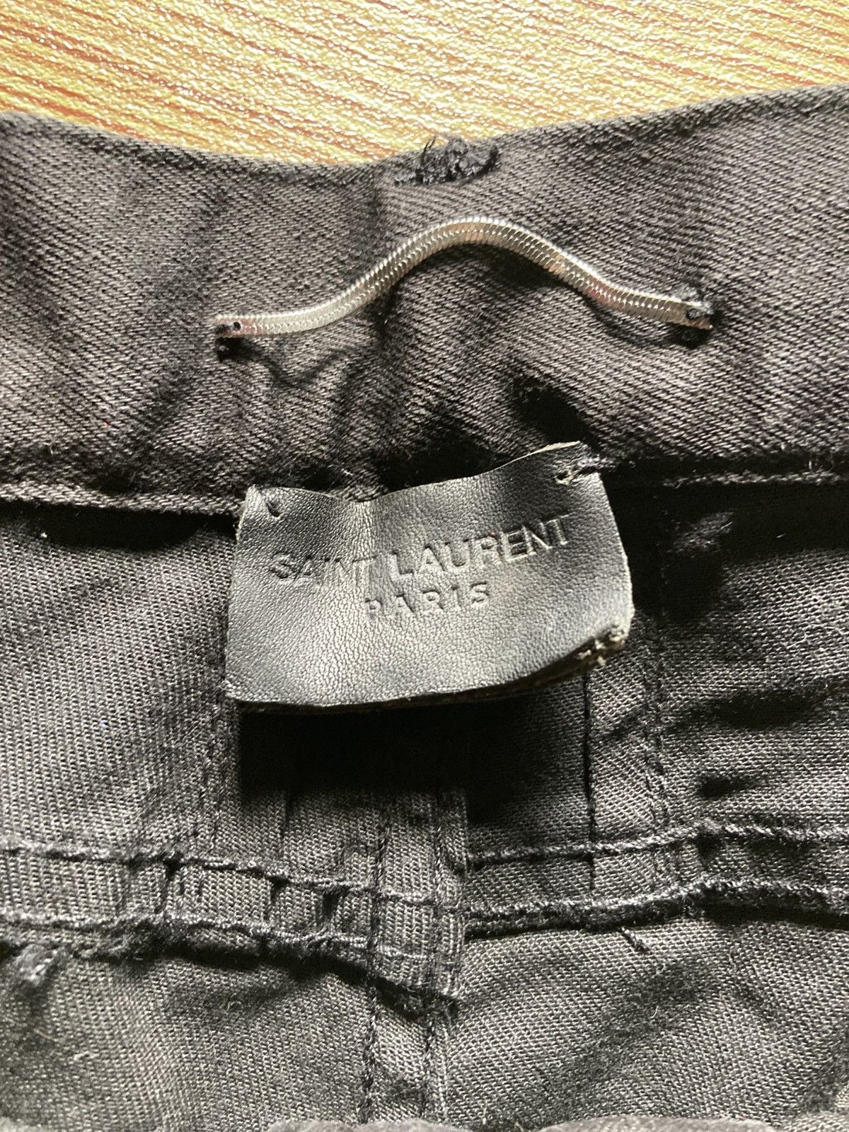 Saint Laurent Paris Saint Laurent x Hedi Slimane Distressed Black Skinny Jeans Size US 32 / EU 48 - 7 Thumbnail