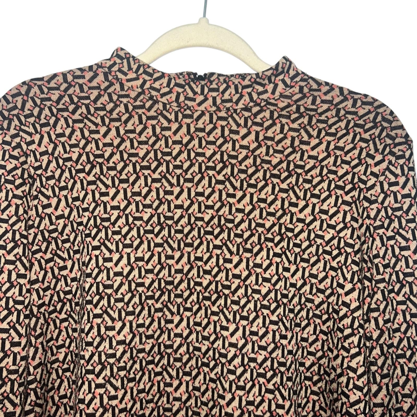 Other Tyler Bow Crissy Geo Print Mock Neck Tunic Faux Leather M Size M / US 6-8 / IT 42-44 - 4 Thumbnail