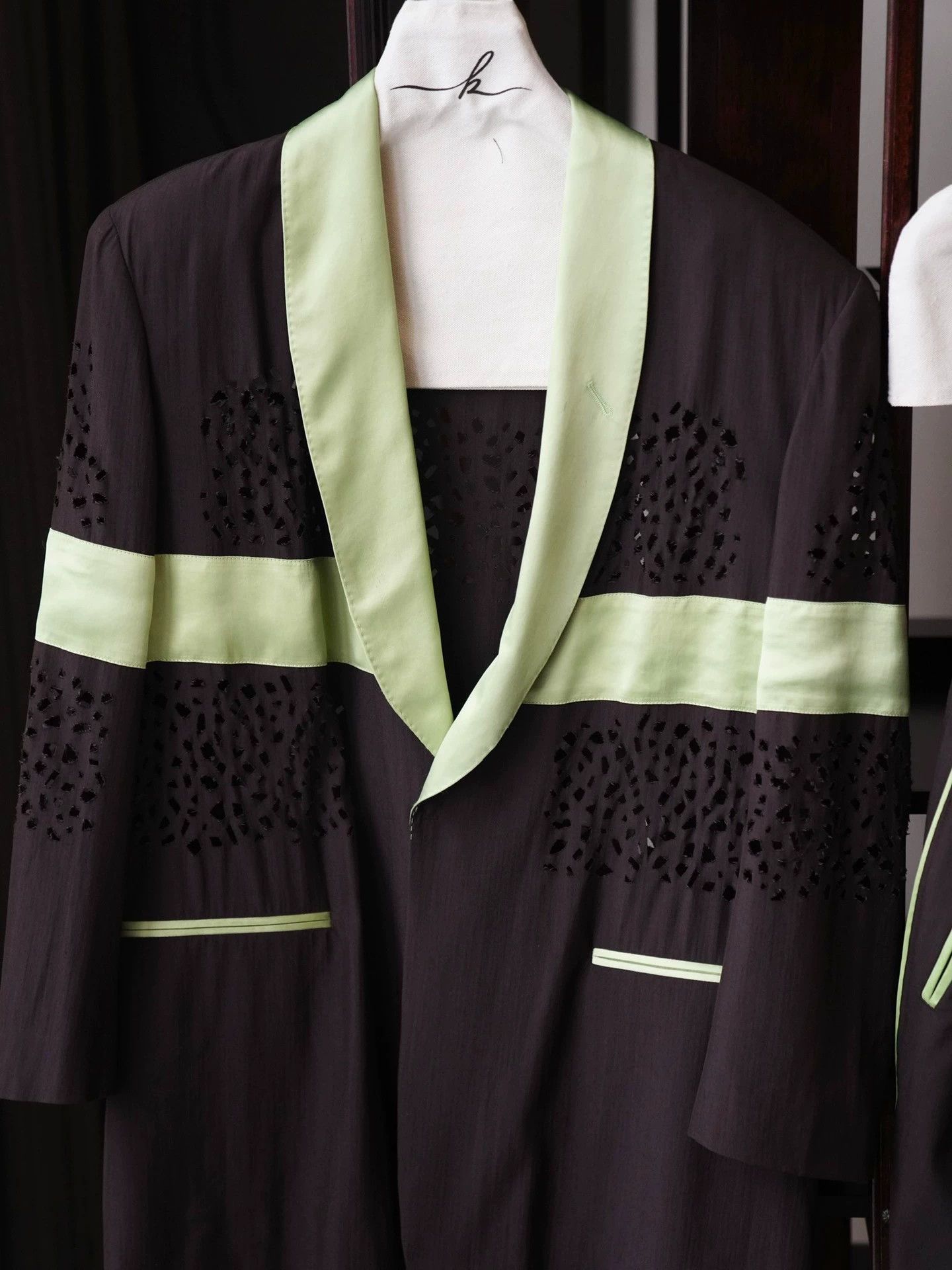 Jean Paul Gaultier JPG 1996 Runway Oversized Wool Blend Suspender Suit Italy Size M / US 6-8 / IT 42-44 - 7 Thumbnail