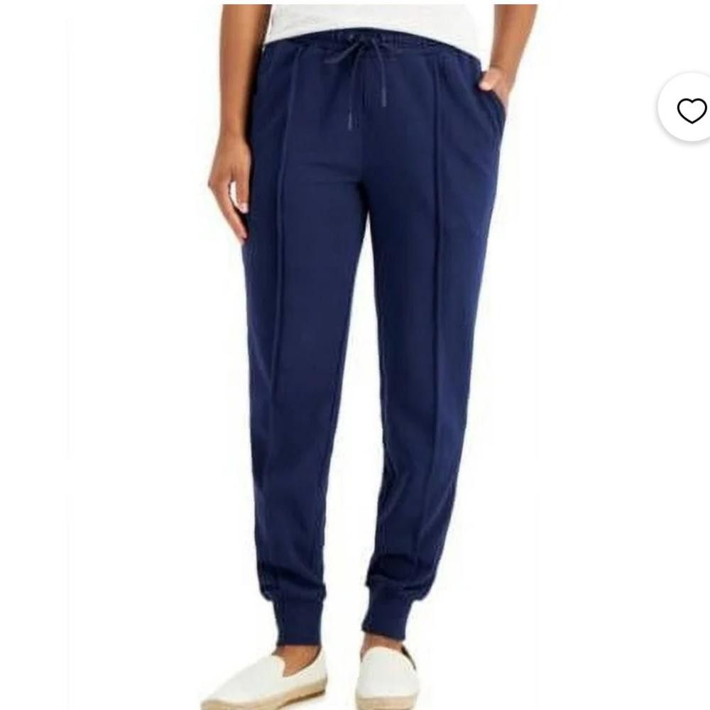 Designer Charter Club l NWT French Terry Navy Joggers XXL Size 42" / US 20 - 1 Thumbnail