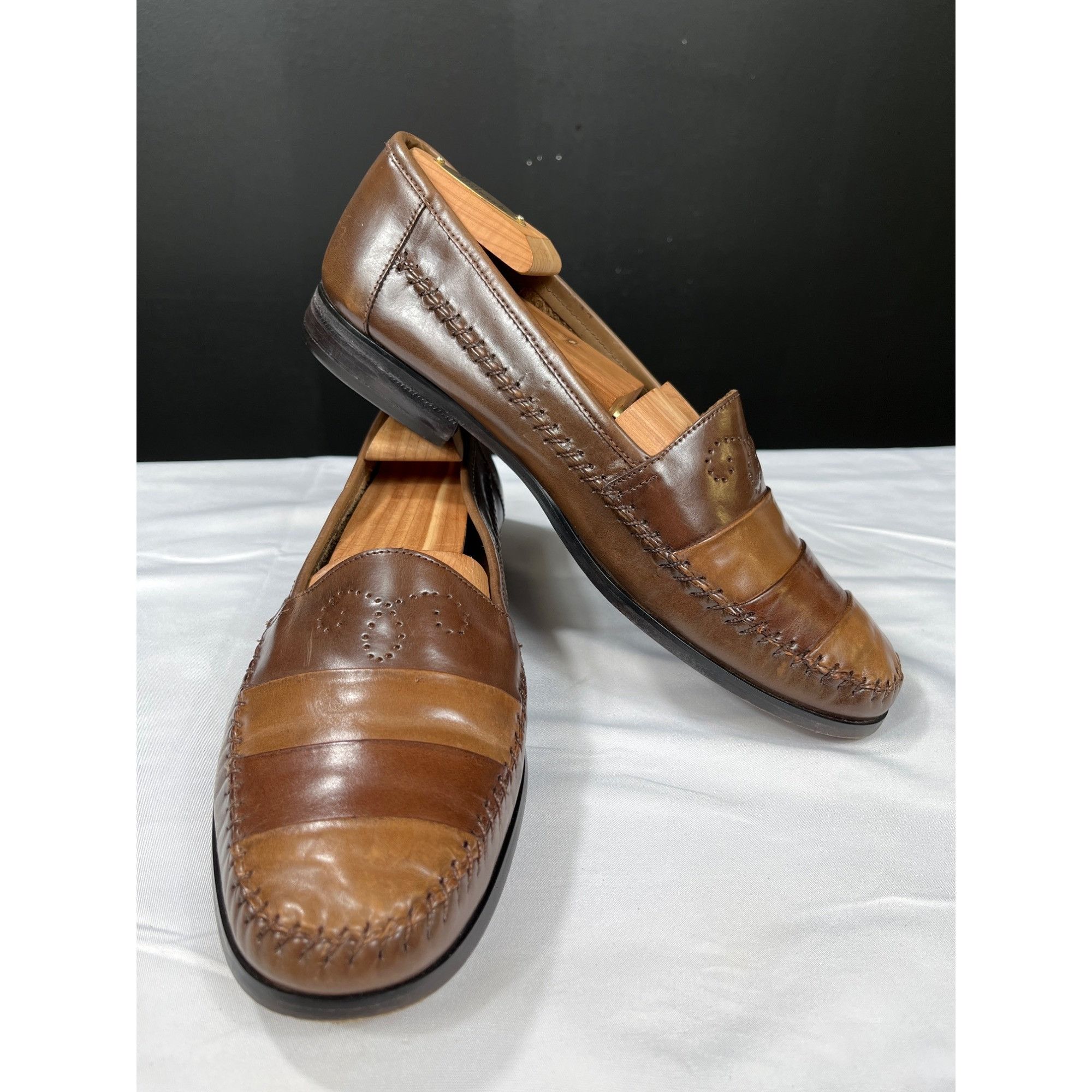 Giorgio Brutini Giorgio Brutini Mens Brown Leather Loafers Size 9.5D SKU 725 Size US 9.5 / EU 42-43 - 1 Thumbnail