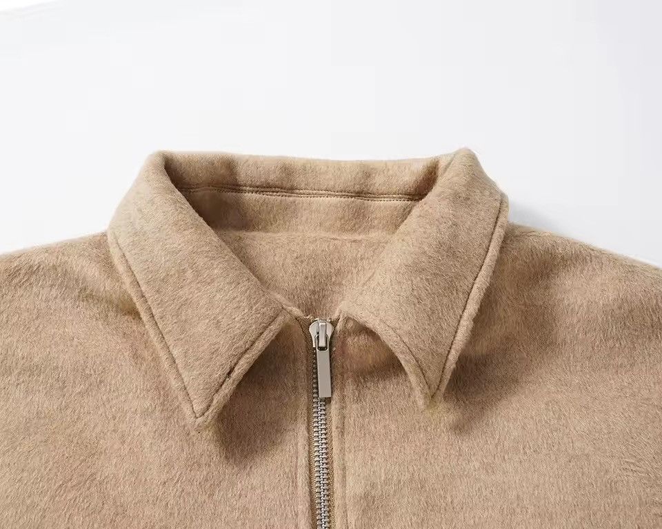 Other Streetwear Woolen Zipper Loose Basic Coat Jacket Bomber Size US M / EU 48-50 / 2 - 3 Thumbnail
