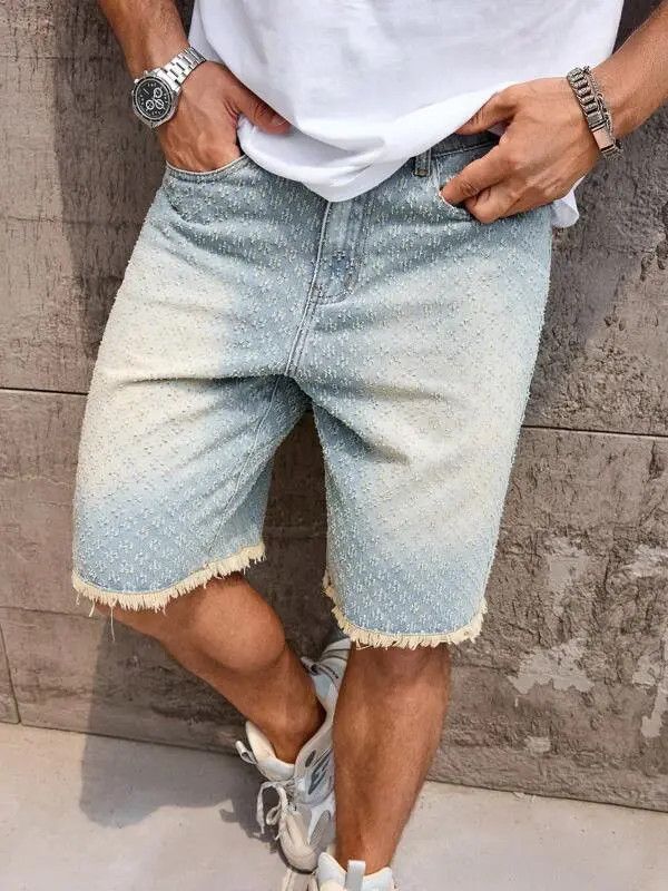 Jean Kihara x Kawa Jorts Vintage Washed Distressed Denim Size US 32 / EU 48 - 1 Thumbnail