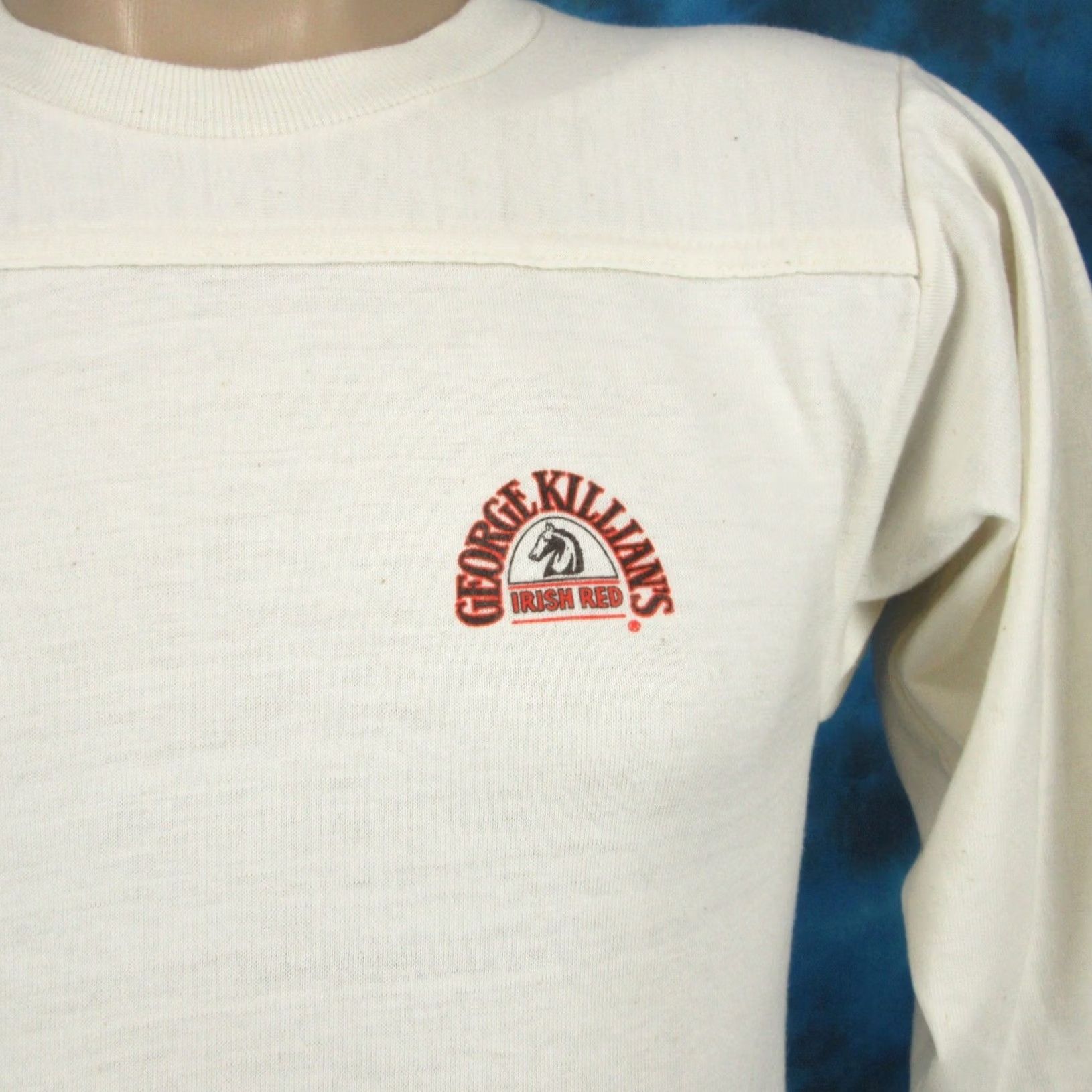 George NOS vintage 80s GEORGE KILLIAN'S IRISH RED BEER JERSEY T-Shirt XS coors alcohol Size US XS / EU 42 / 0 - 4 Thumbnail
