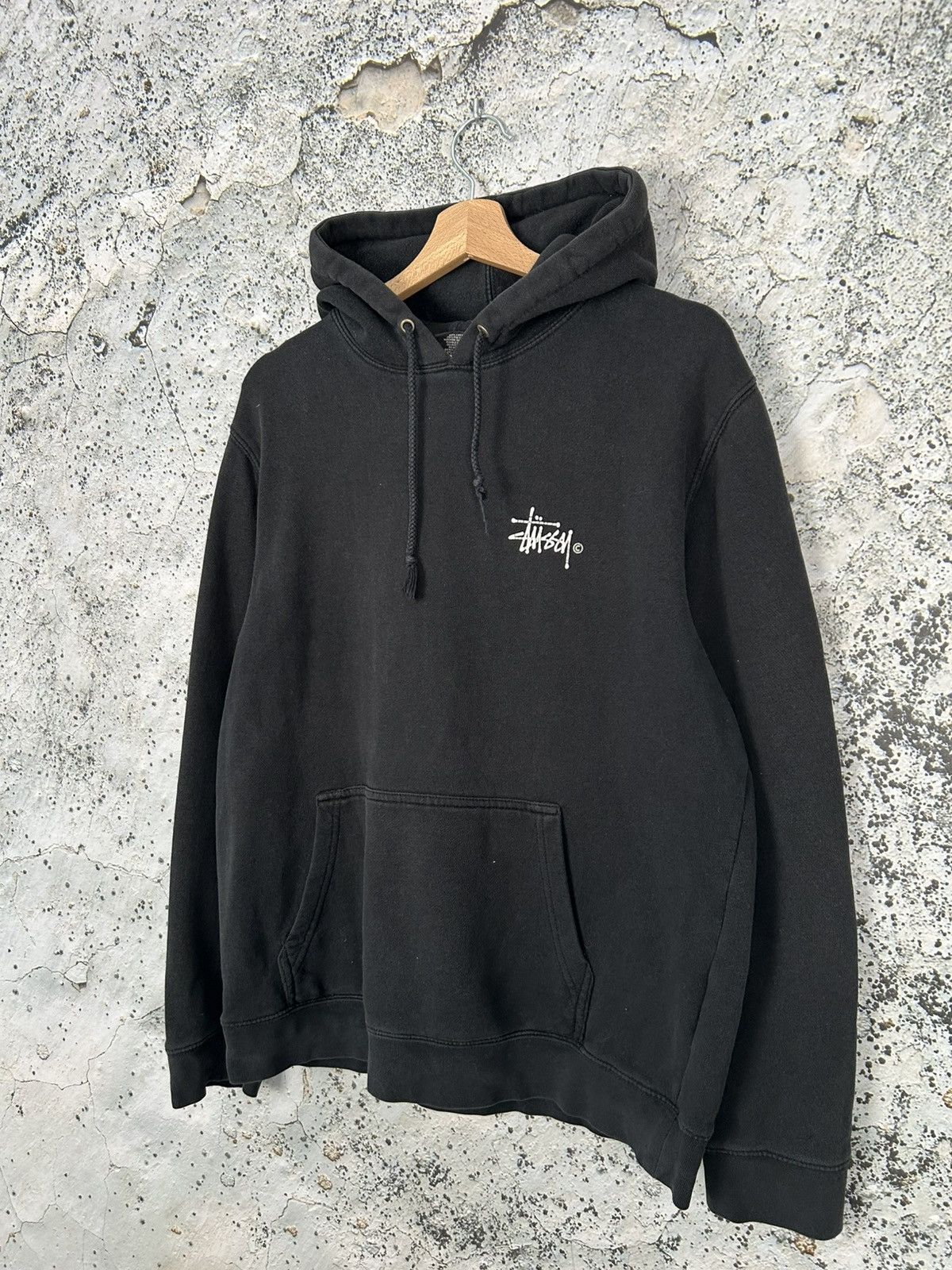 Stussy Stussy Made in USA Black Hoodie Streetwear Vintage Baggy Size US M / EU 48-50 / 2 - 4 Thumbnail