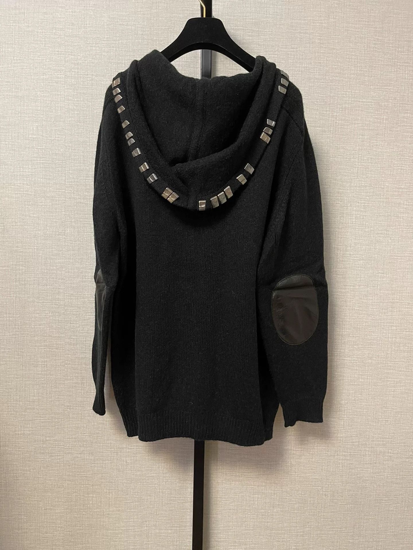 Saint Laurent Paris oversized black decorative cardigan sweater. Size US M / EU 48-50 / 2 - 2 Thumbnail