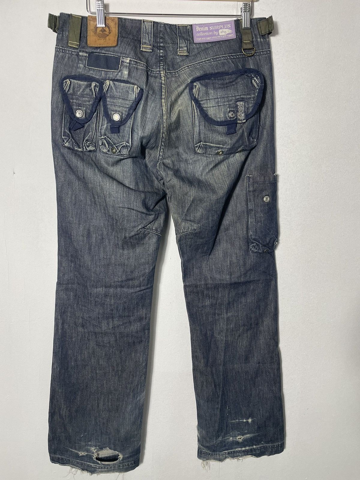 Japanese Brand LNG Multi Pockets Flair Cut Jeans Size US 35 - 9 Thumbnail
