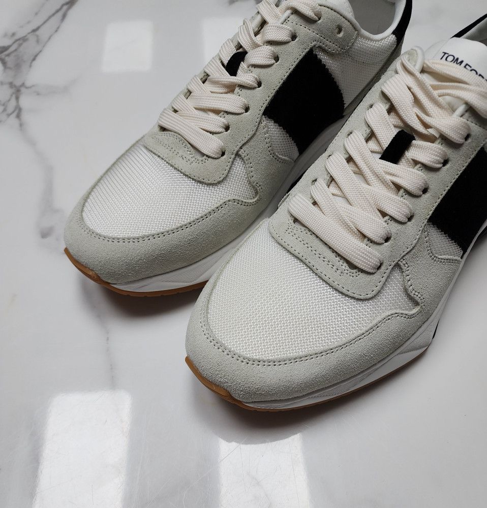 Tom Ford o1sm1stk0824 Self-made Sneakers in White/Black/Cream Size US 8 / EU 41 - 2 Thumbnail