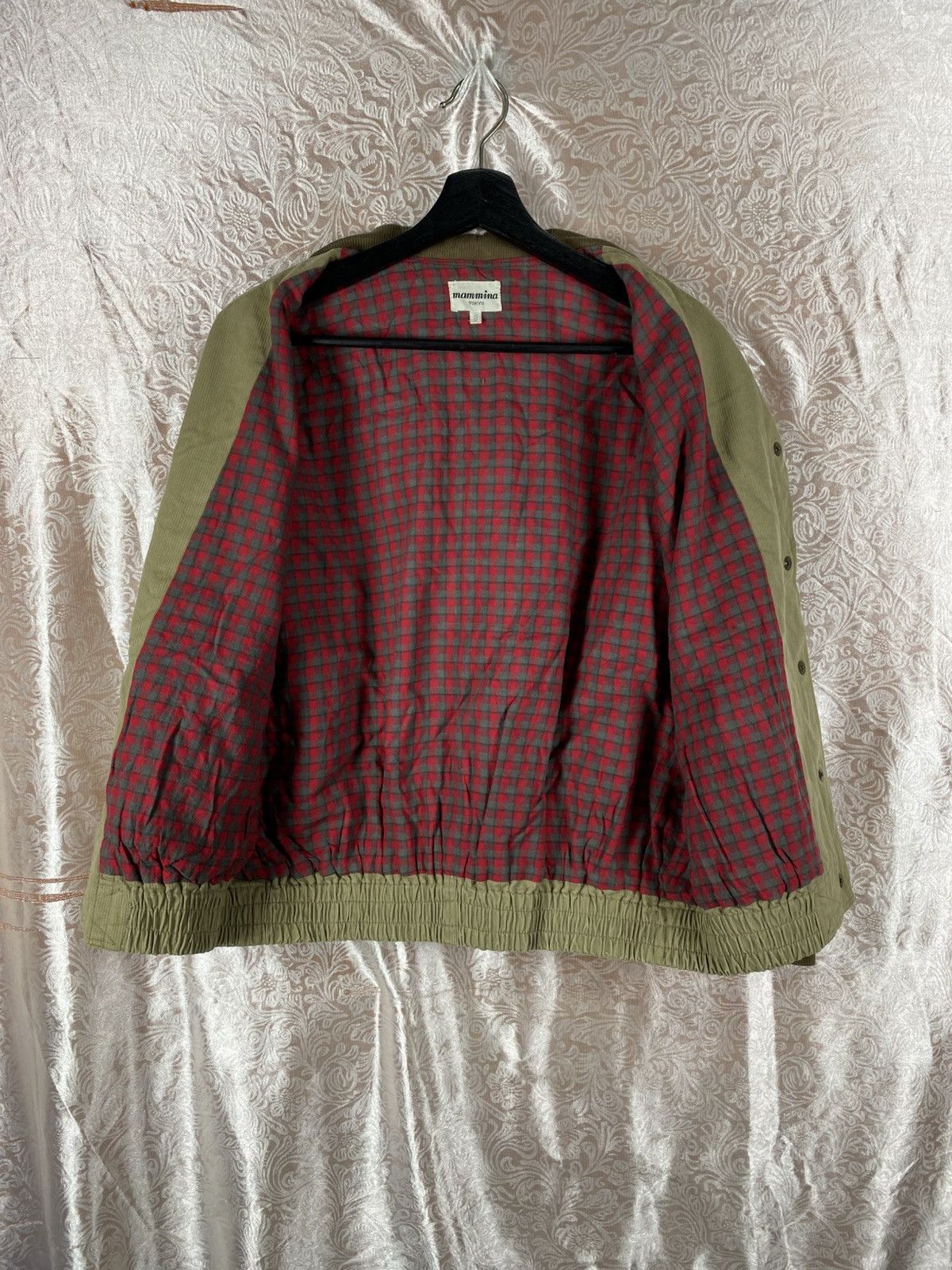 Japanese Brand Mammima Tokyo Olive Bomber Plaid Lining Cropped Workwear Size M / US 6-8 / IT 42-44 - 10 Thumbnail