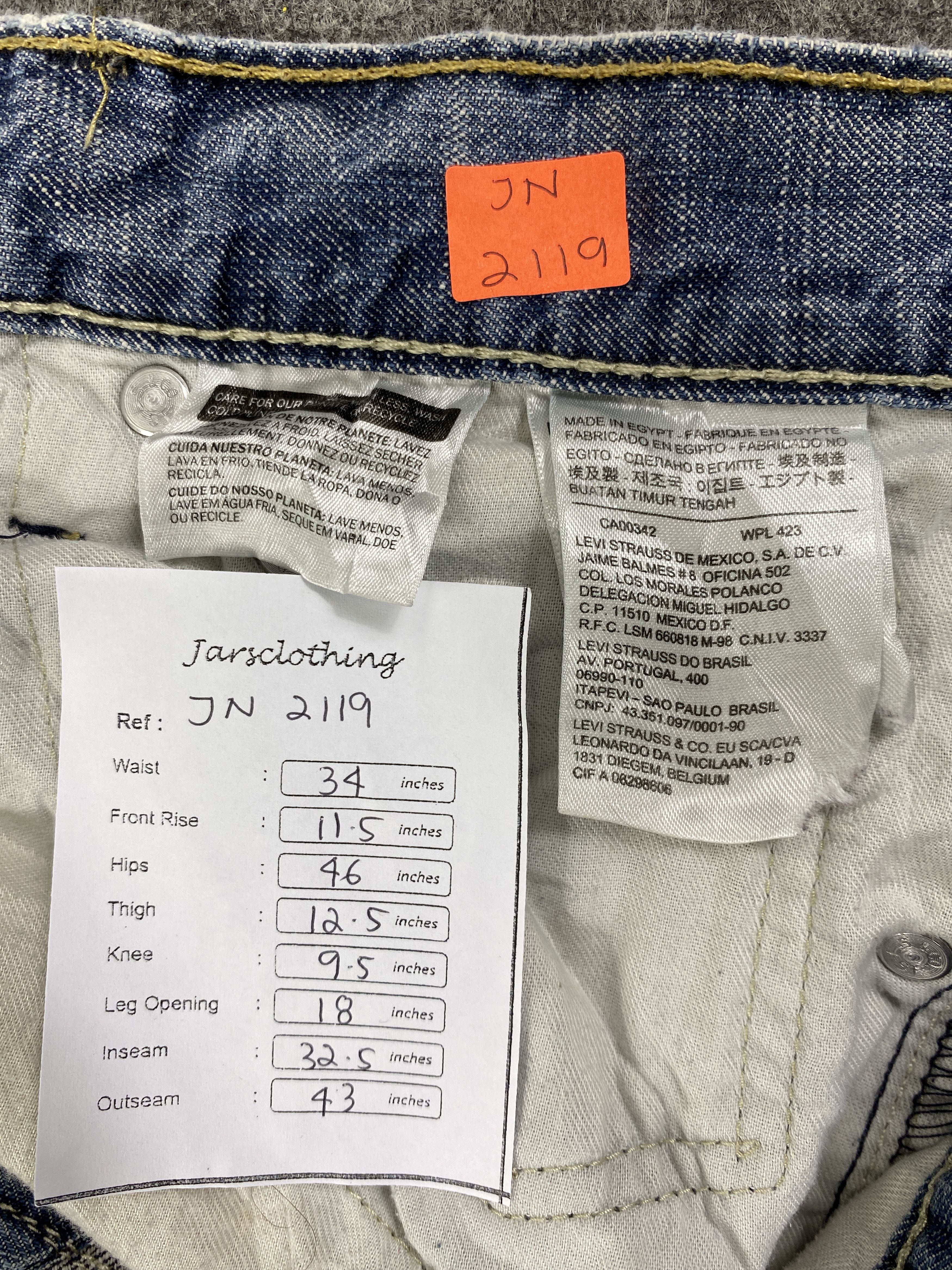 Levi's Faded Blue Vintage Levi's 569 34x32.5 Denim -JN2119 Size US 34 / EU 50 - 8 Thumbnail
