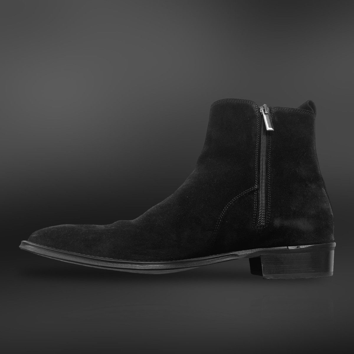 Other “Pure Black” Italian Suede Chelsea Boots Size US 9 / EU 42 - 2 Thumbnail