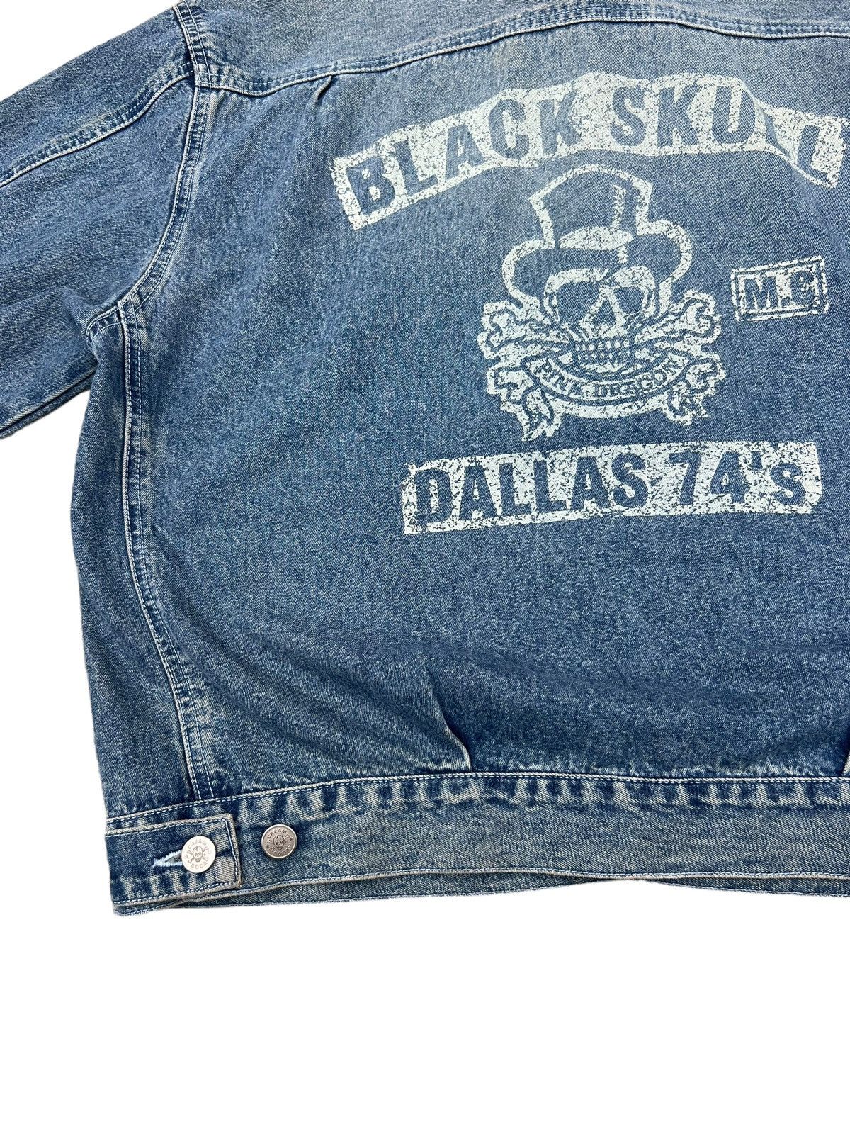 Vintage VTG Cream Soda Black Skull M.C Dallas 74’s Denim Jacket Size US XL / EU 56 / 4 - 4 Thumbnail