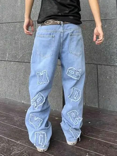 Japanese Brand × Vintage DRIP Street baggy distressed jeans Y2K Size US 36 / EU 52 - 3 Thumbnail