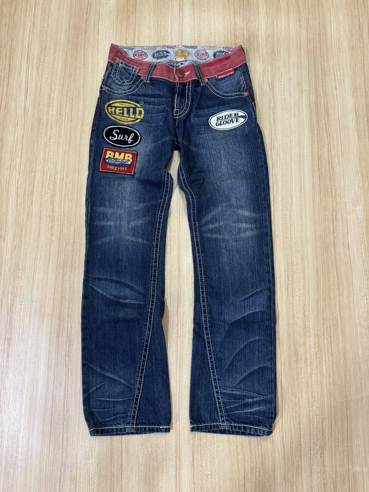 Japanese Brand VINTAGE BLUE MOON BLUE JAPANESE DESIGN JEANS Size US 28 / EU 44 - 4 Thumbnail