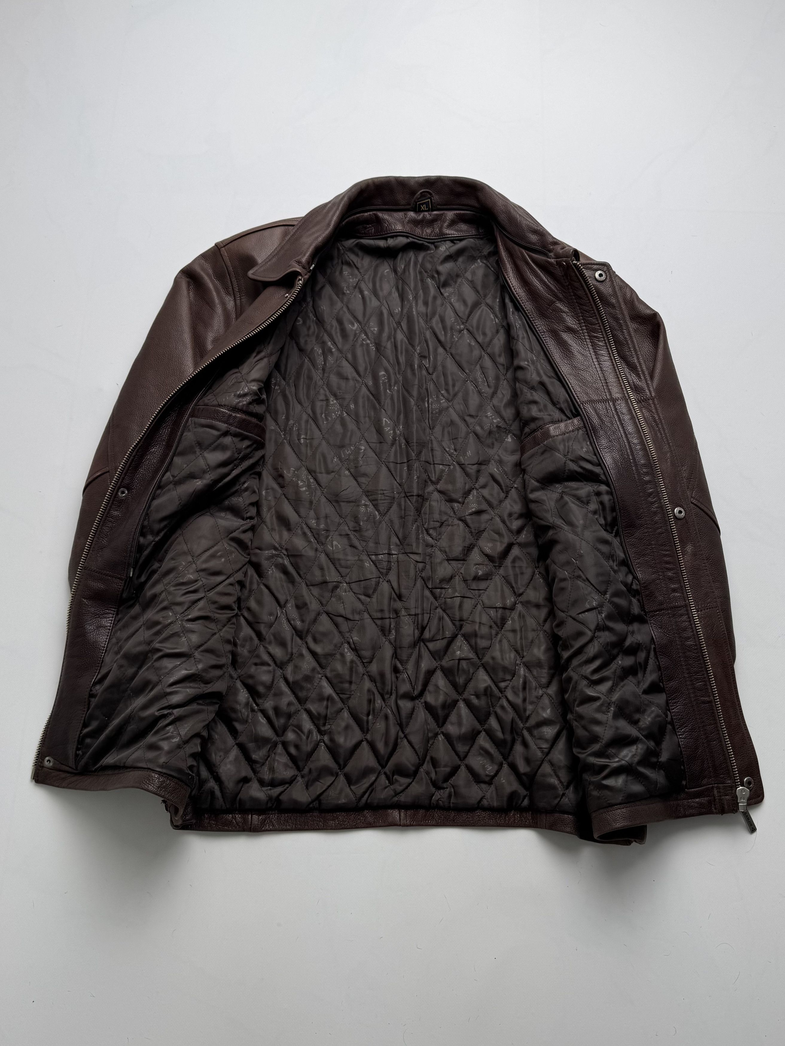 Vintage Vintage Heavy Leather Coat B8(V408)E2 Size US XL / EU 56 / 4 - 3 Thumbnail