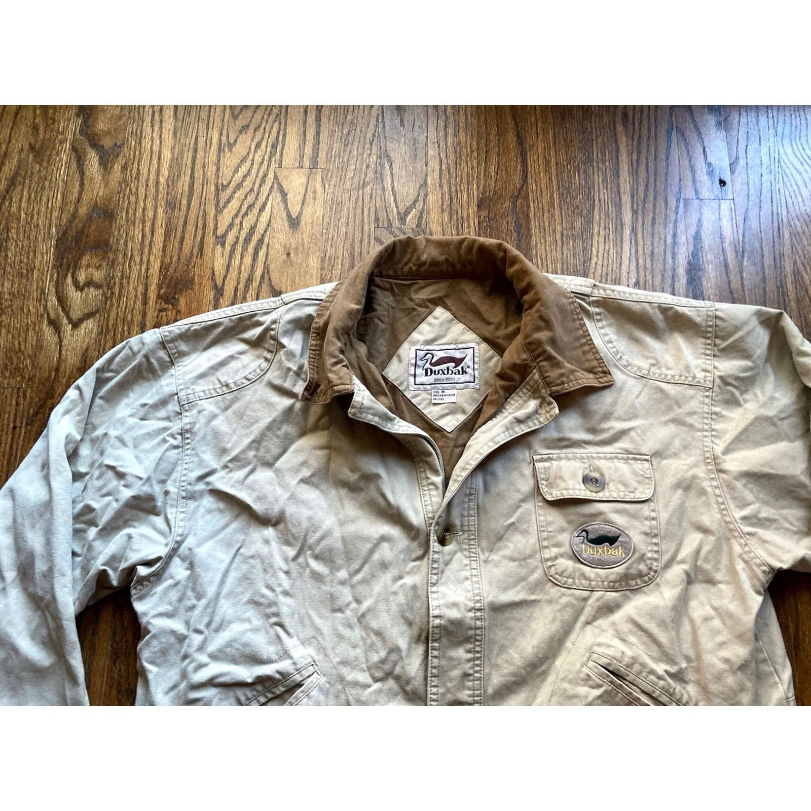 Vintage VINTAGE Duxbak Jacket Mens Size Medium Beige Tan Hunting Cotton Button Size US M / EU 48-50 / 2 - 4 Thumbnail