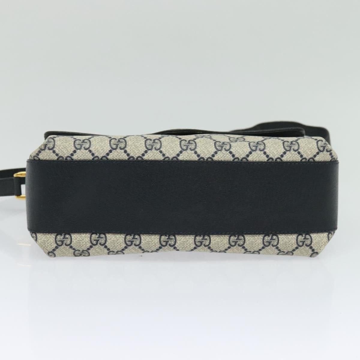 Gucci GUCCI GG Supreme Sherry Line Shoulder Bag Pvc Navy Gold 904 Size ONE SIZE - 9 Thumbnail