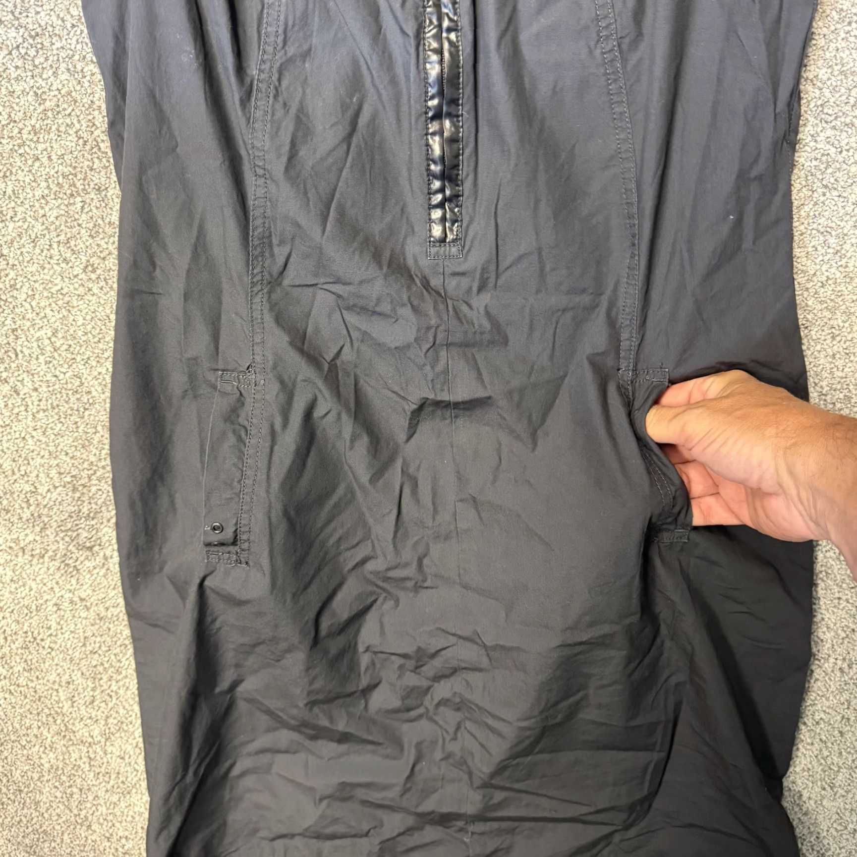 Converse Converse One Star Dress Womens 8 Gray Sleeveless Zip Packable Hood Pockets Shirt Dress Size M / US 6-8 / IT 42-44 - 5 Thumbnail