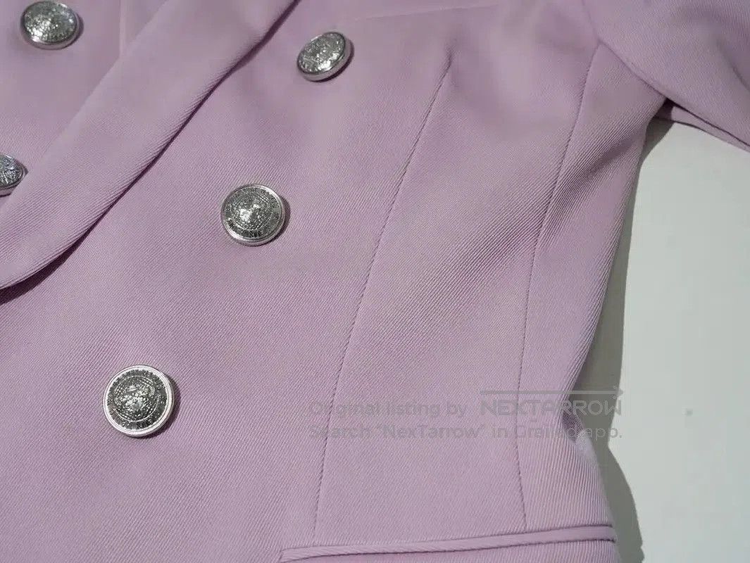 Balmain Balmain Pink Cotton Women's Jacket . Size M / US 6-8 / IT 42-44 - 4 Thumbnail