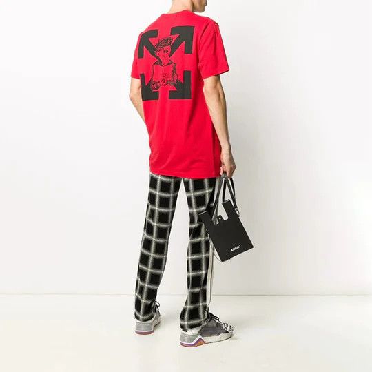 Off-White Red Pencil Arch Arrows T-Shirt Size US M / EU 48-50 / 2 - 2 Thumbnail