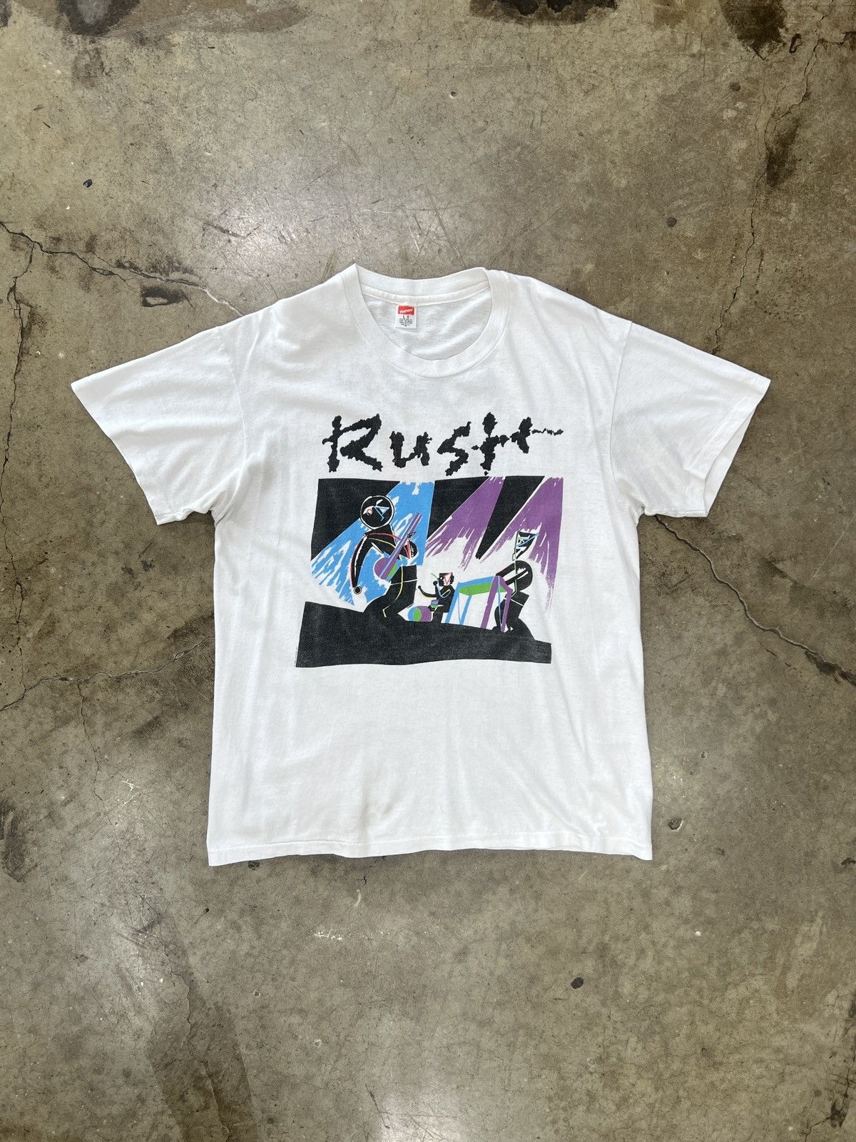 Band Tees Vintage 1989 Rush A Sow of Hands Tour Single Stitch Large Size US L / EU 52-54 / 3 - 2 Thumbnail