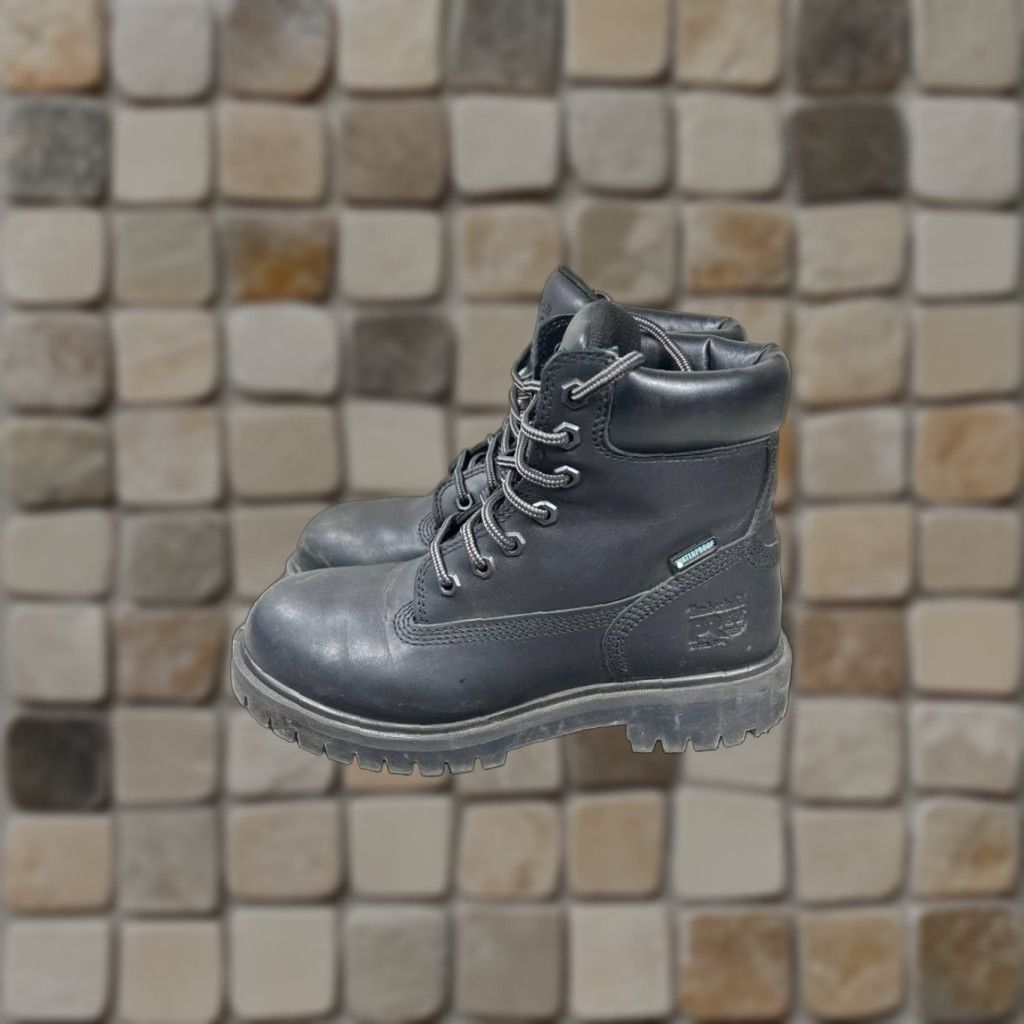 Timberland Timberland PRO Boot Womens Size 5.5 M Direct Attach Steel Toe Work Black Leather Shoes Size US 6 / IT 36 - 1 Thumbnail