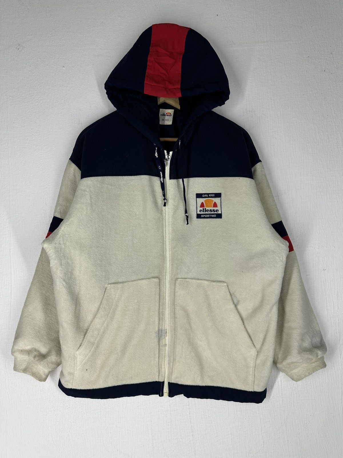 Ellesse × Vintage Vintage Ellesse Fleece Hoodie Jacket Size US M / EU 48-50 / 2 - 1 Thumbnail