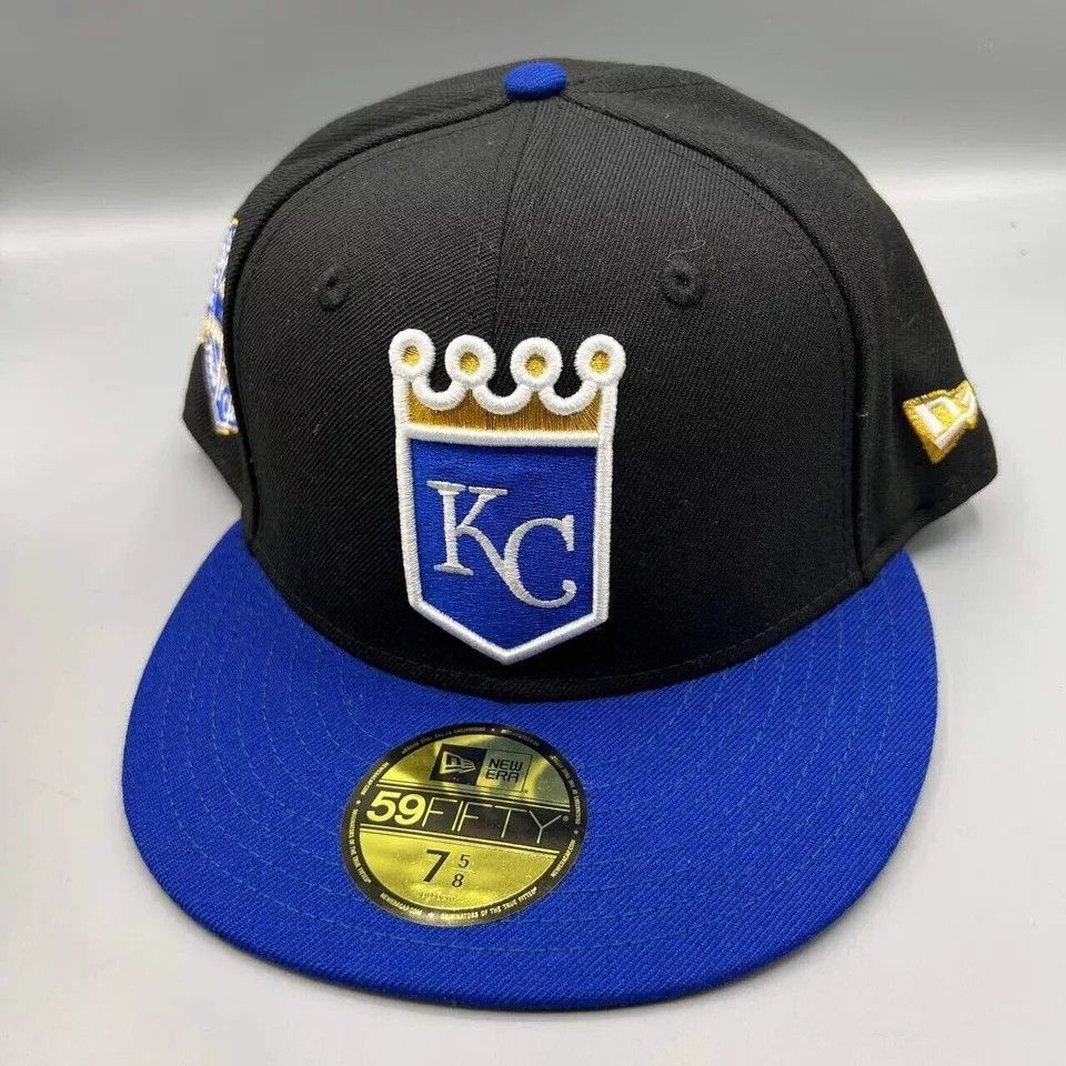 New Era Kansas City Royals Hat Men 7 5/8 59Fifty New Era MLB Fitted Size ONE SIZE - 3 Thumbnail