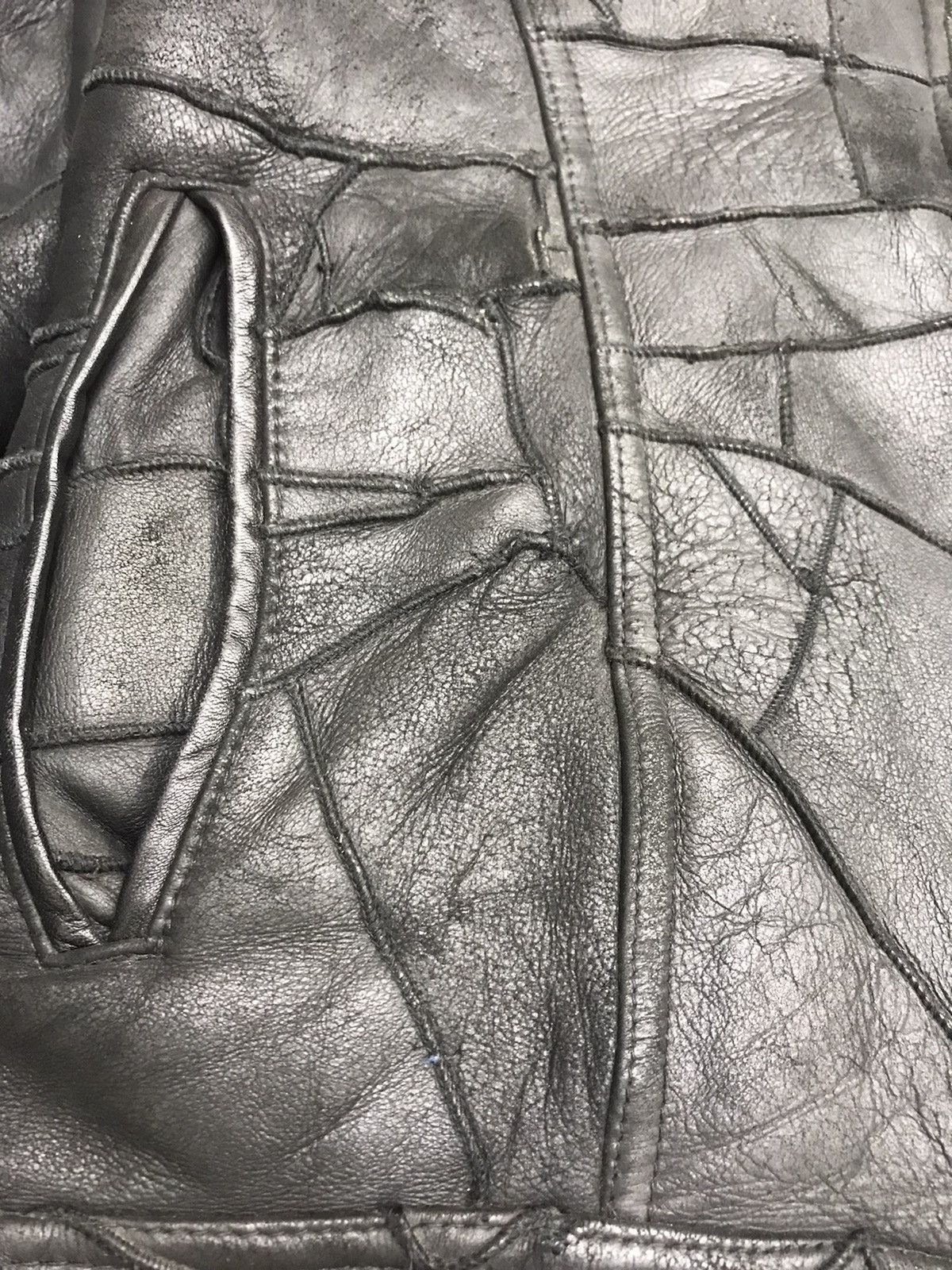 Japanese Brand 💥ARCHIVAL💥Vie Homme Ve Femme Patch Goatskin Leather Jacket Size US S / EU 44-46 / 1 - 23 Thumbnail