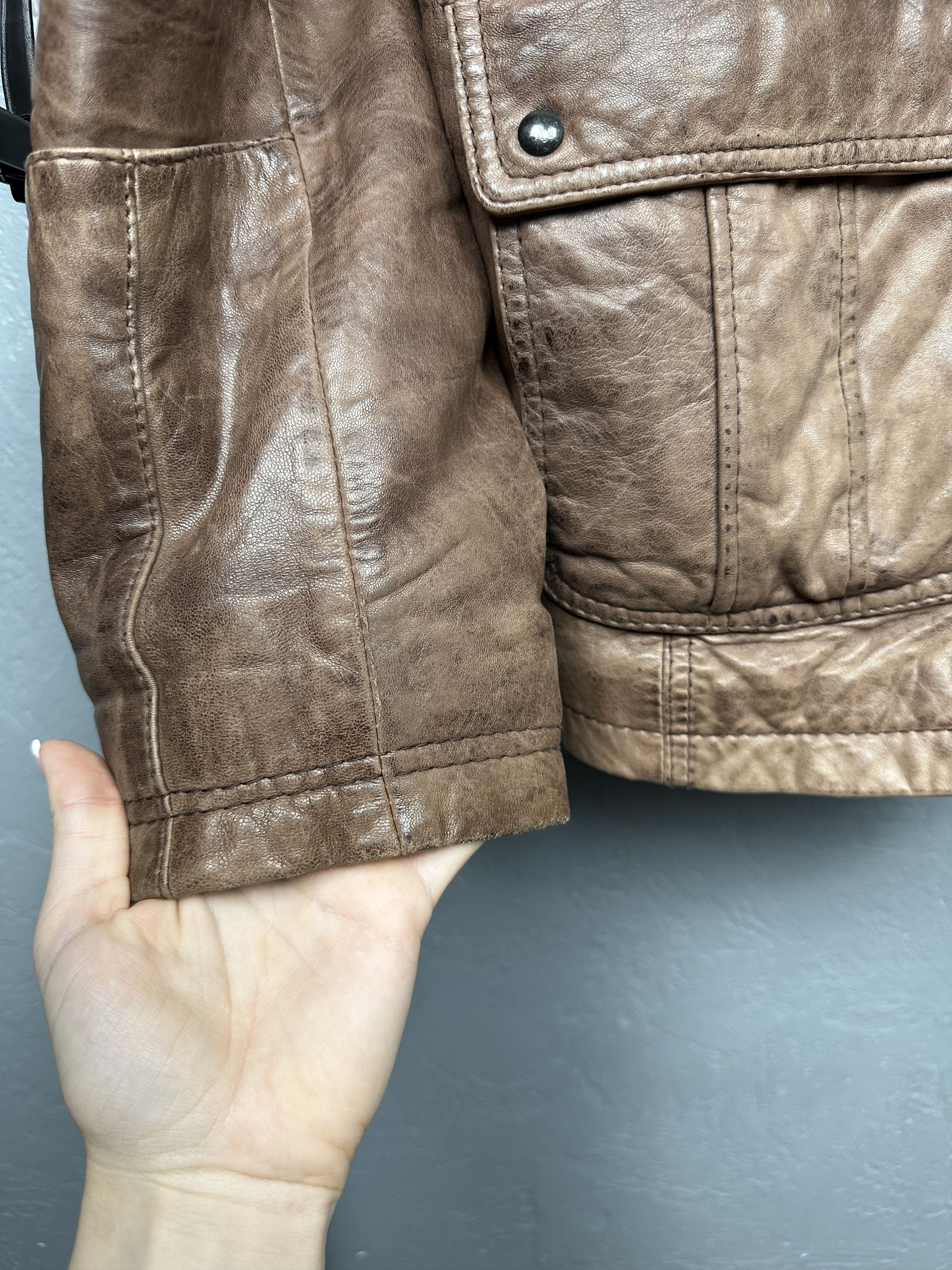 Hugo Boss Hugo Boss Orange Vintage Mens Leather Jacket Size US XL / EU 56 / 4 - 13 Thumbnail