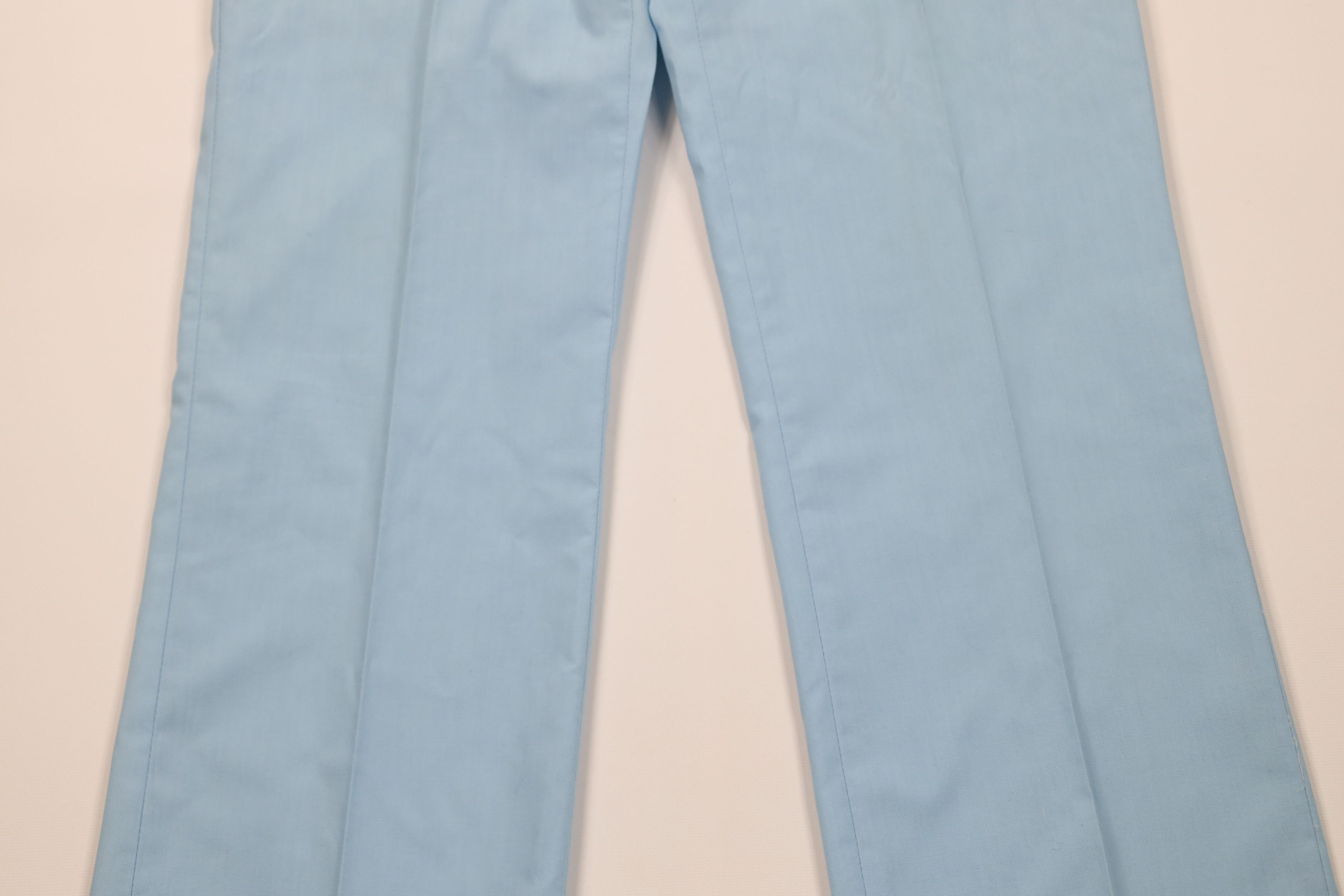 Vintage Vintage 70s Streetwear Wide Leg Chino Pants Carolina Blue US Size US 30 / EU 46 - 3 Thumbnail