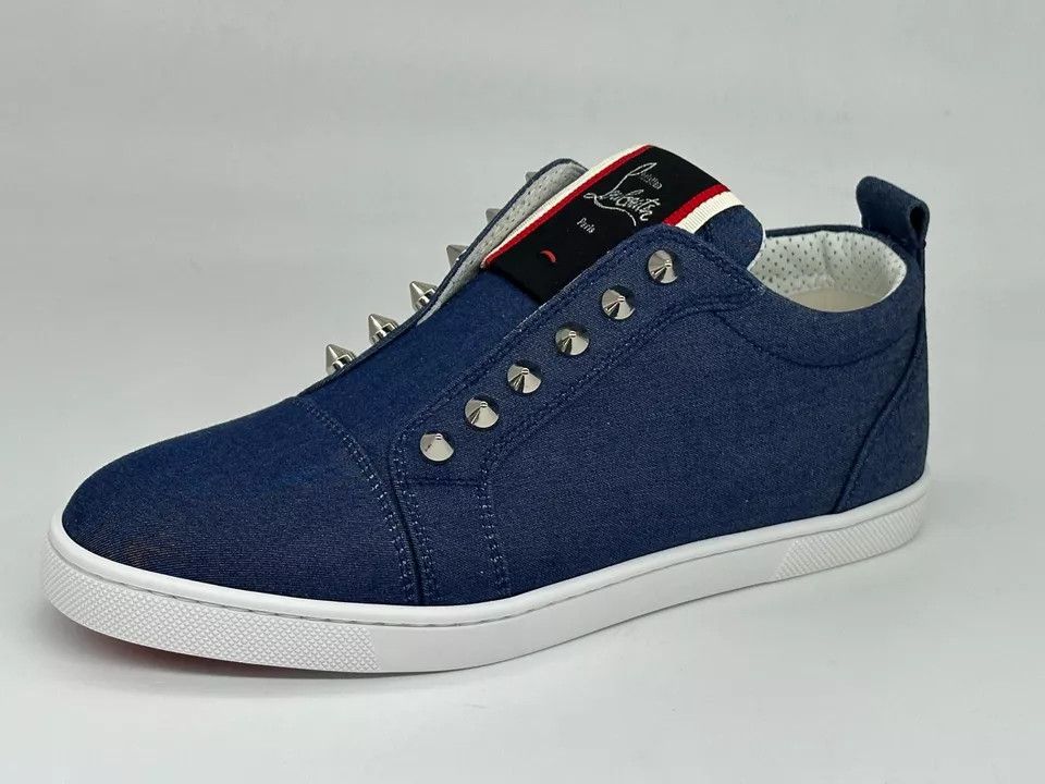 Christian Louboutin o1s1wg110924 F.a.v Fique A Vontade Snekers in Denim Size US 10 / EU 43 - 2 Thumbnail