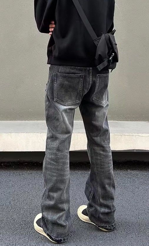 Jean Washed Stacked Jeans, Flared Jeans Size US 31 - 8 Thumbnail