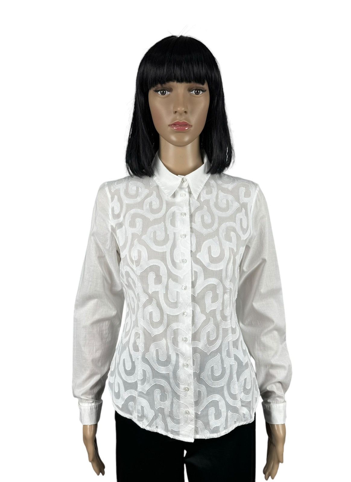 ANNE FONTAINE Anne Fontaine Embroidered Shirt Button Up size 42 Size M / US 6-8 / IT 42-44 - 1 Thumbnail