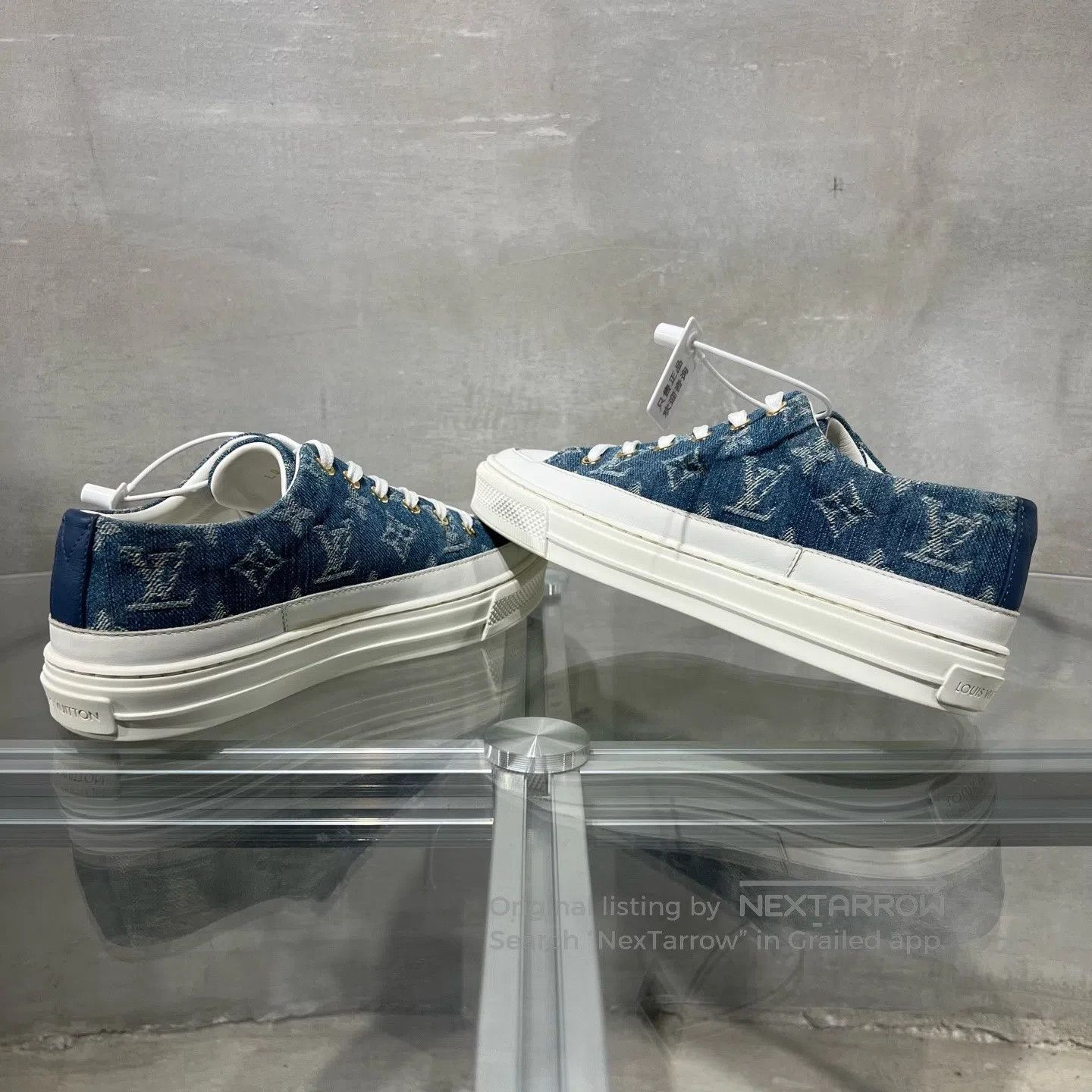 Louis Vuitton Louis Vuitton Cowboy board shoes White Blue Size US 5.5 / IT 35.5 - 5 Thumbnail