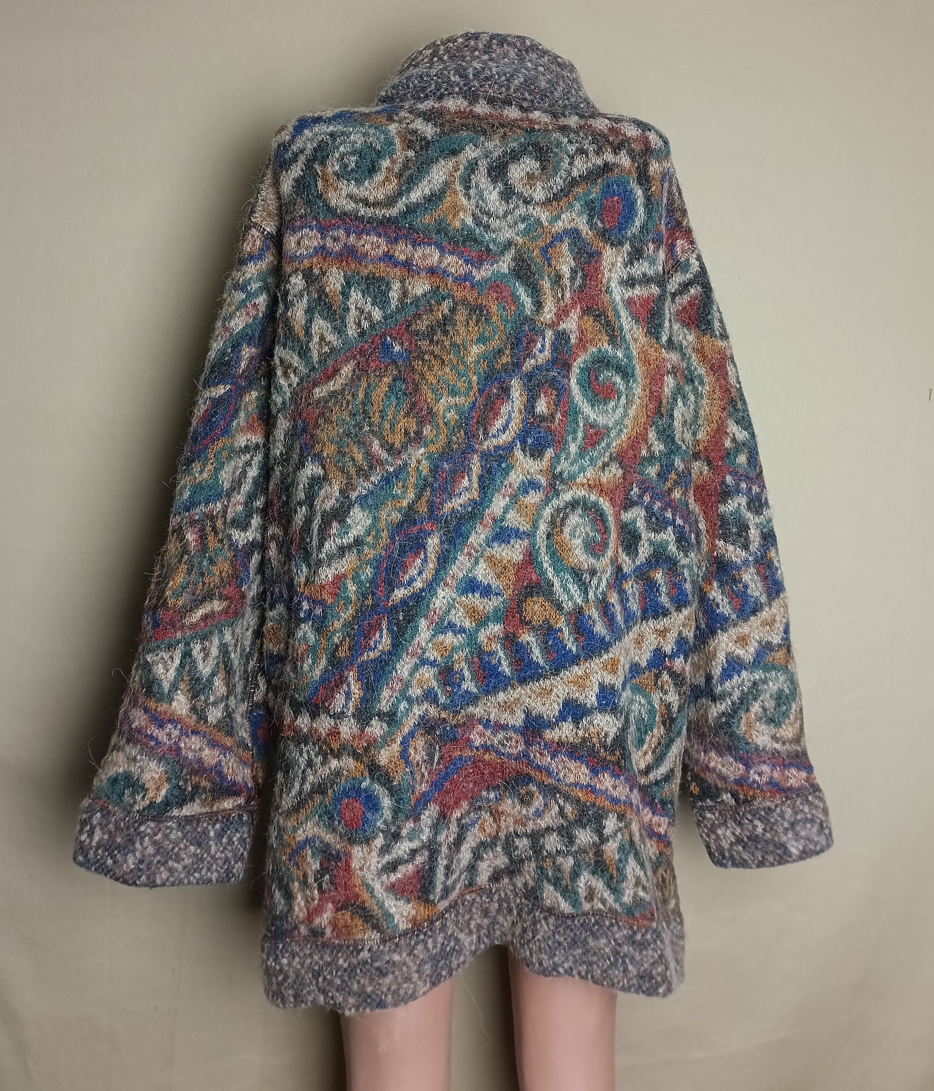 Missoni × Vintage MISSONI Floral 80s Wool Mohair Alpaca Doubleside Coat S Size S / US 4 / IT 40 - 2 Thumbnail