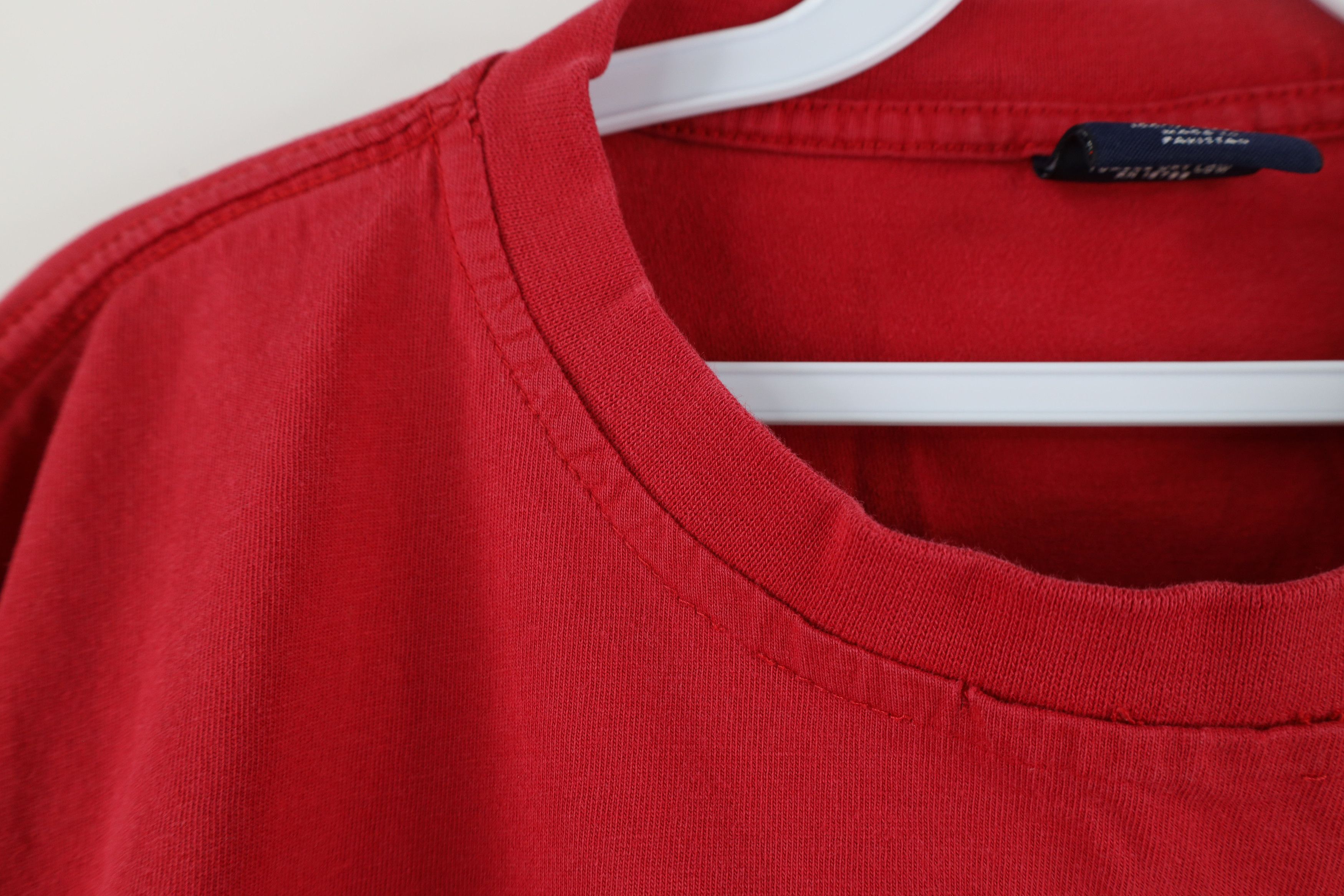 Vintage Vintage 90s Streetwear Blank Heavyweight Pocket T-Shirt Red Size US XXL / EU 58 / 5 - 6 Thumbnail