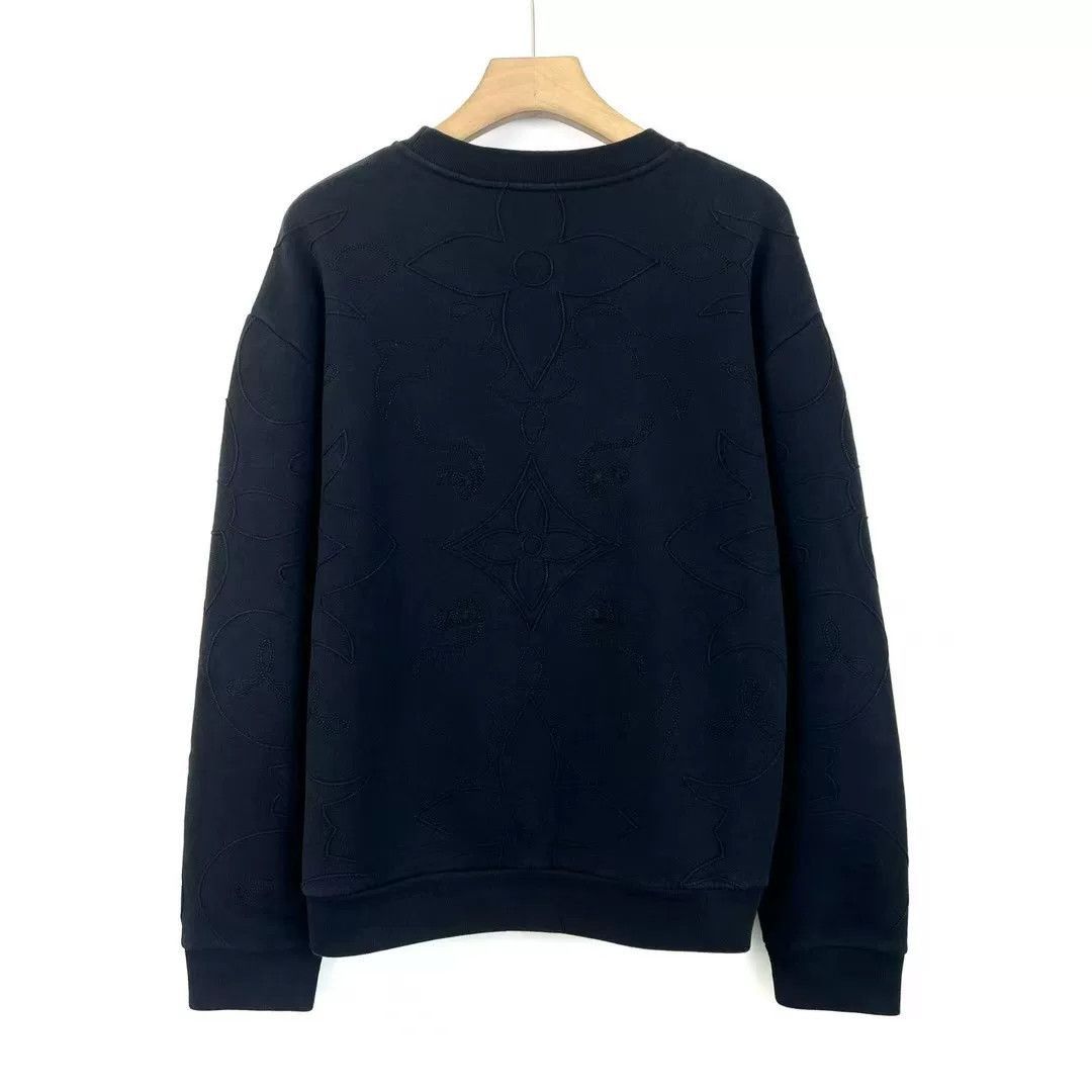 Louis Vuitton louis vuitton black pullover sweater with embroidery. Size US L / EU 52-54 / 3 - 2 Thumbnail