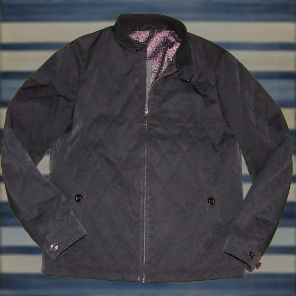 Ted Baker TED BAKER Waymoth Quilted Jacket Navy Blue 4 Men's Jacket Size US S / EU 44-46 / 1 - 1 Thumbnail